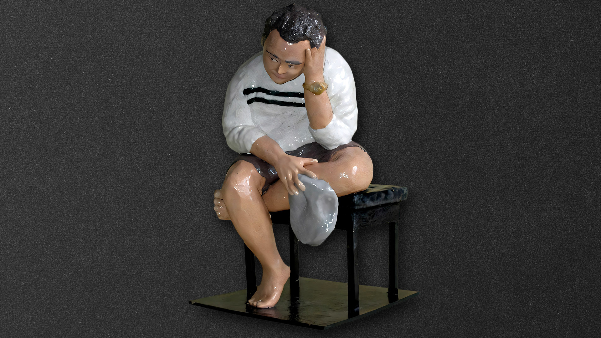 Gordito pensando (plastilina)