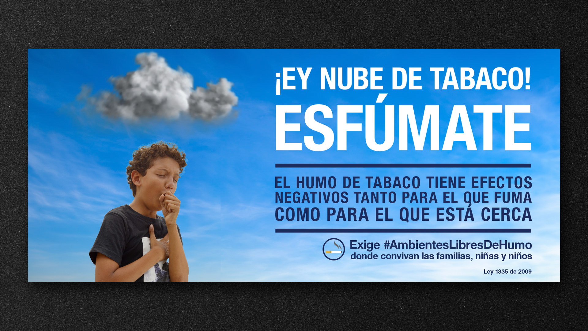 Campaña Ambientes Libres De Humo, Valla