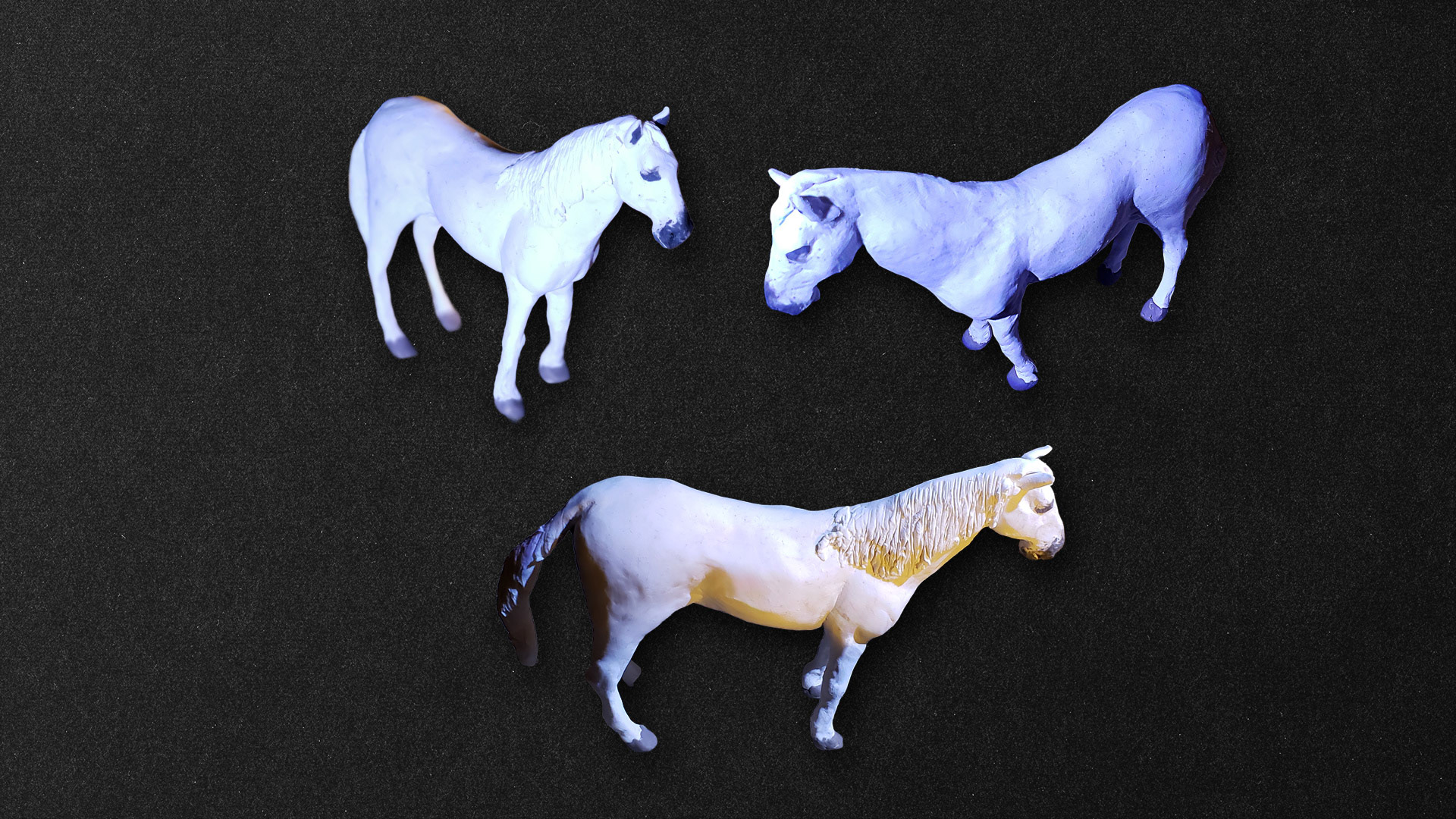 Caballo blanco en plastilina