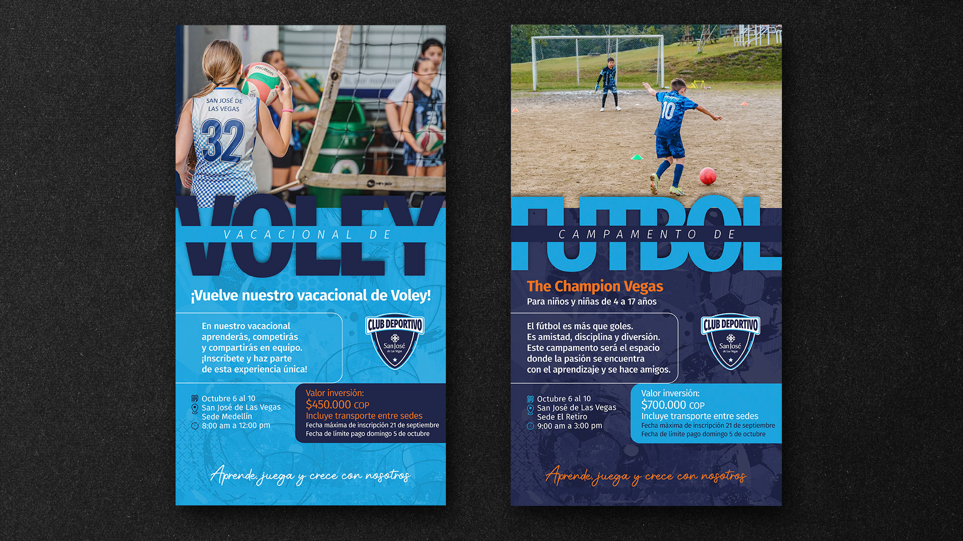 Colegio San Jose De Las Vegas, Club Deportivo, Campamentos Futbol y Voley