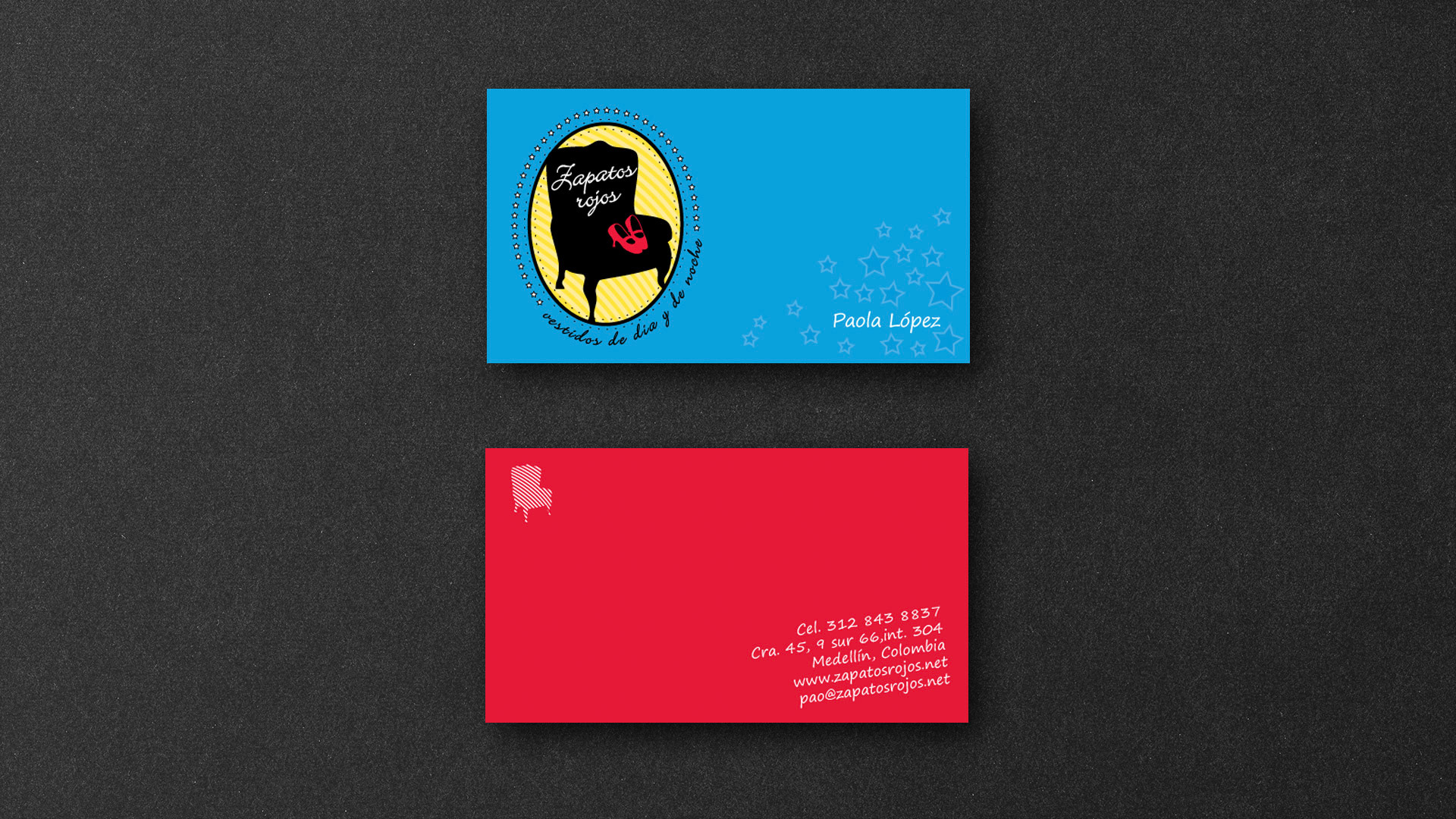Zapatos Rojos (tarjeta personal)