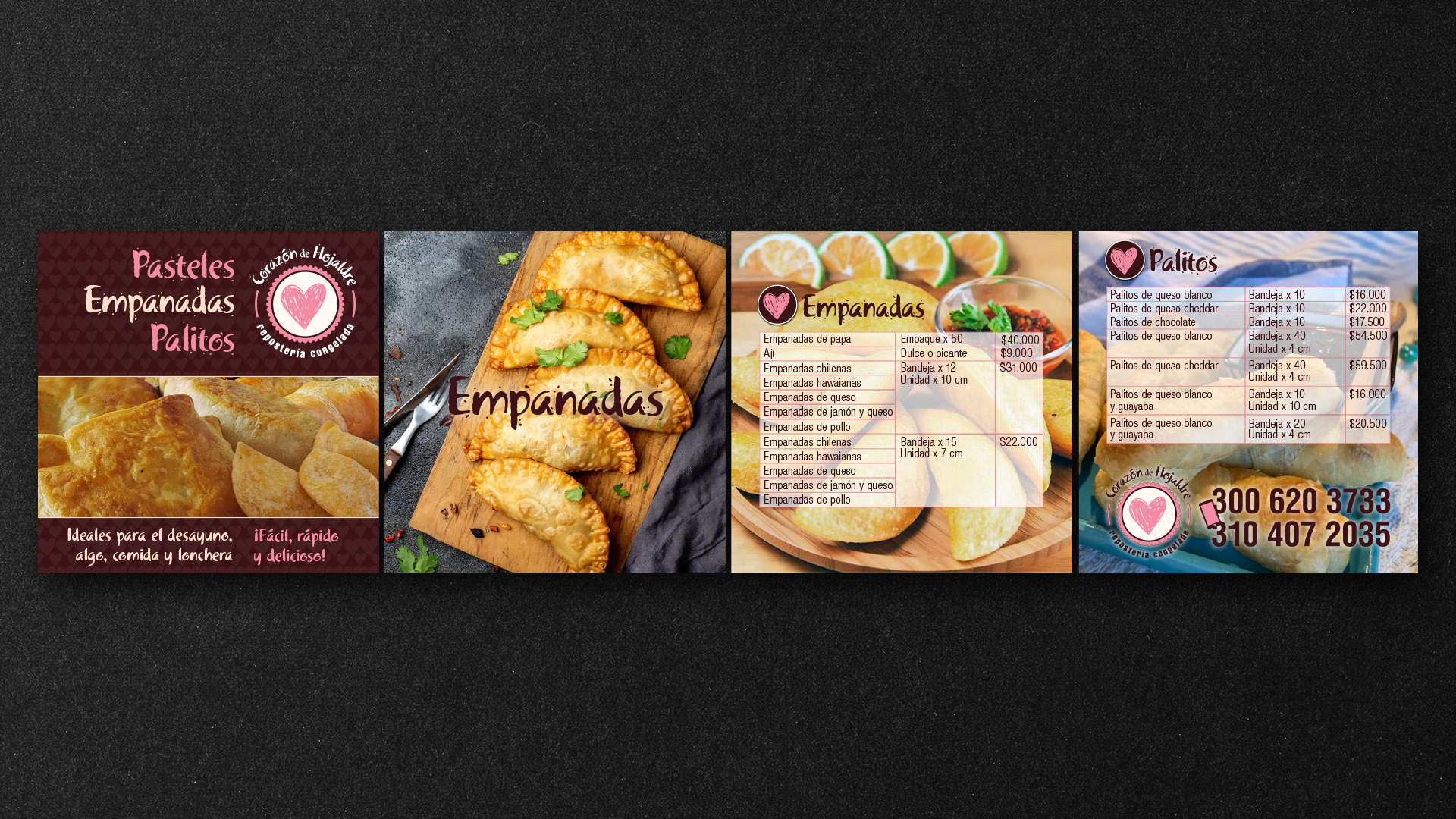 Corazon De Hojaldre, Catalogo