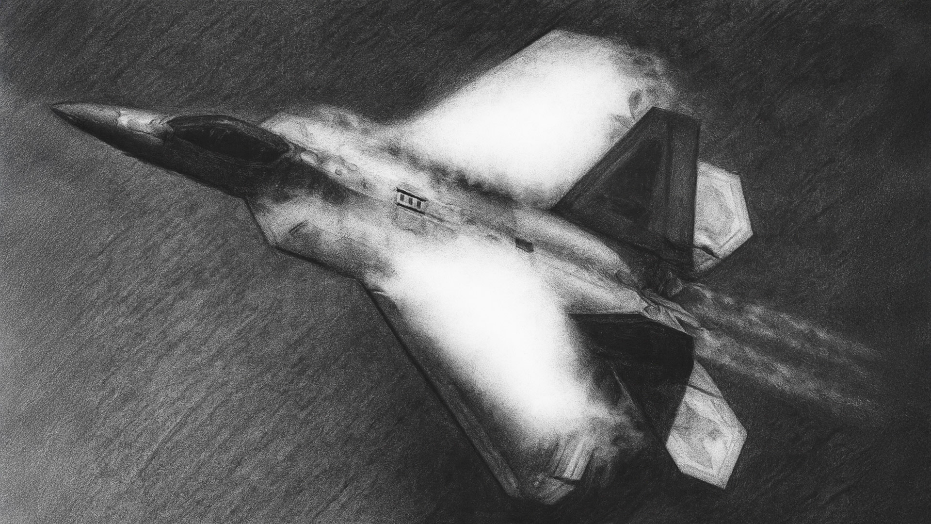 F-22, Ilustracion a Lapiz