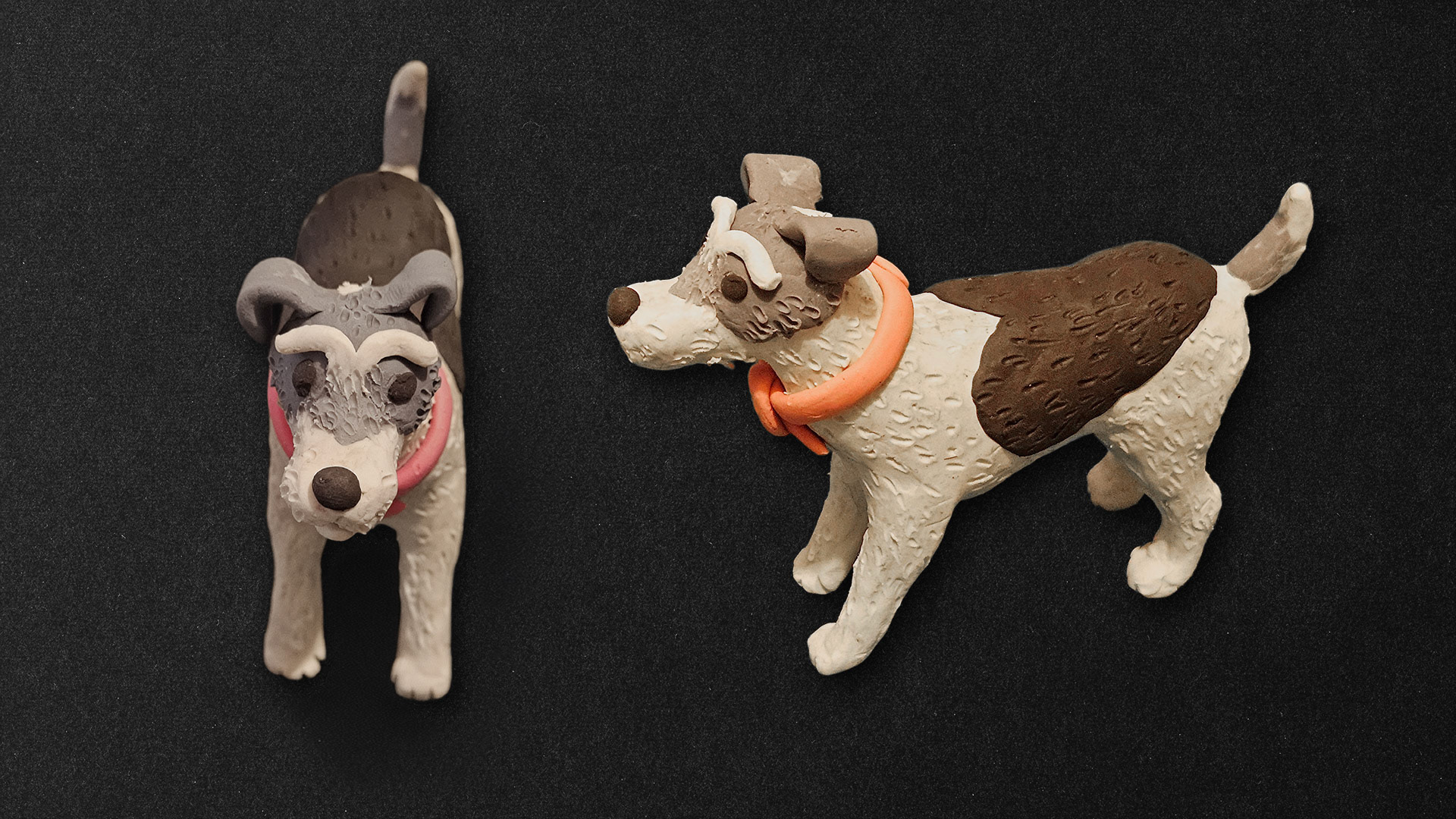 Una perrita en plastilina