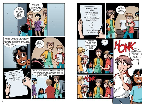 exerpt from Manga Math Mysteries #4