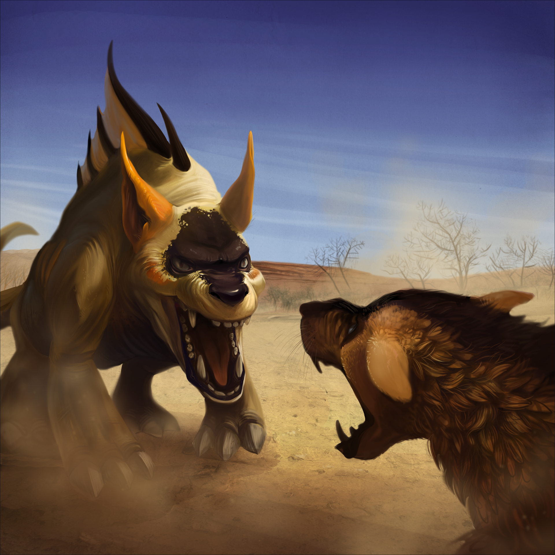 "Dinosaurers battle"- gift for my brother (2008)