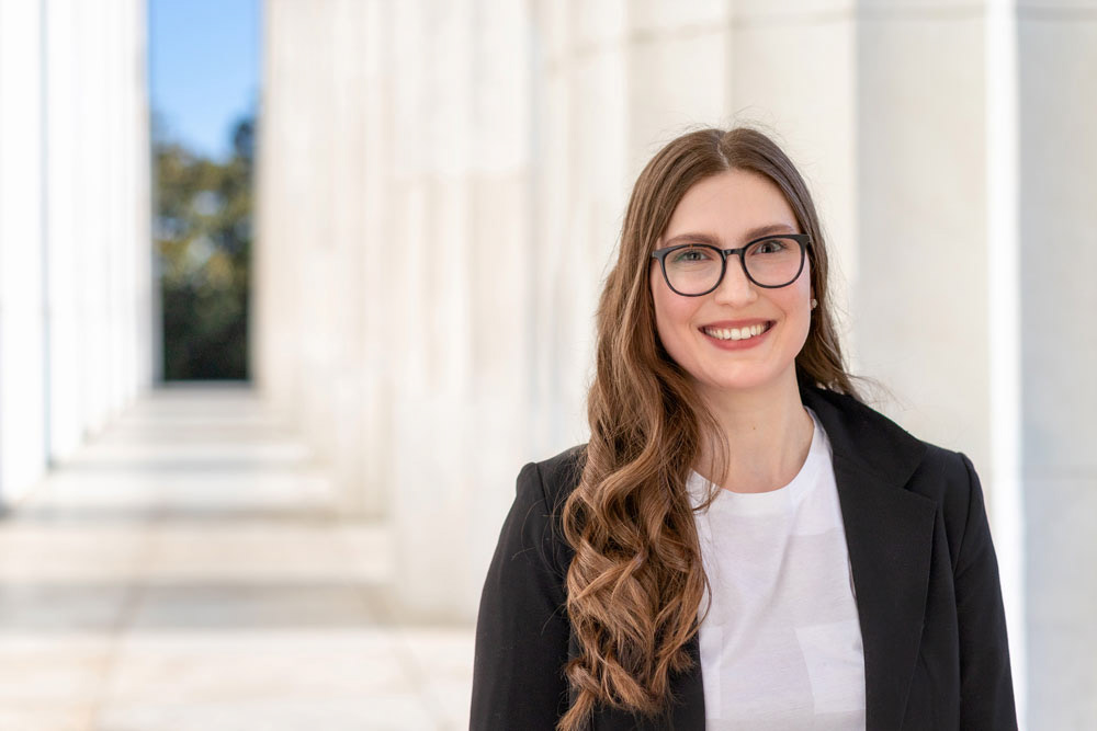 Headshot at Lincoln Memorial
