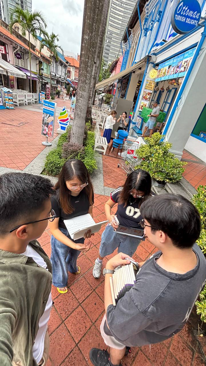 Briefing before conducting our interviews
