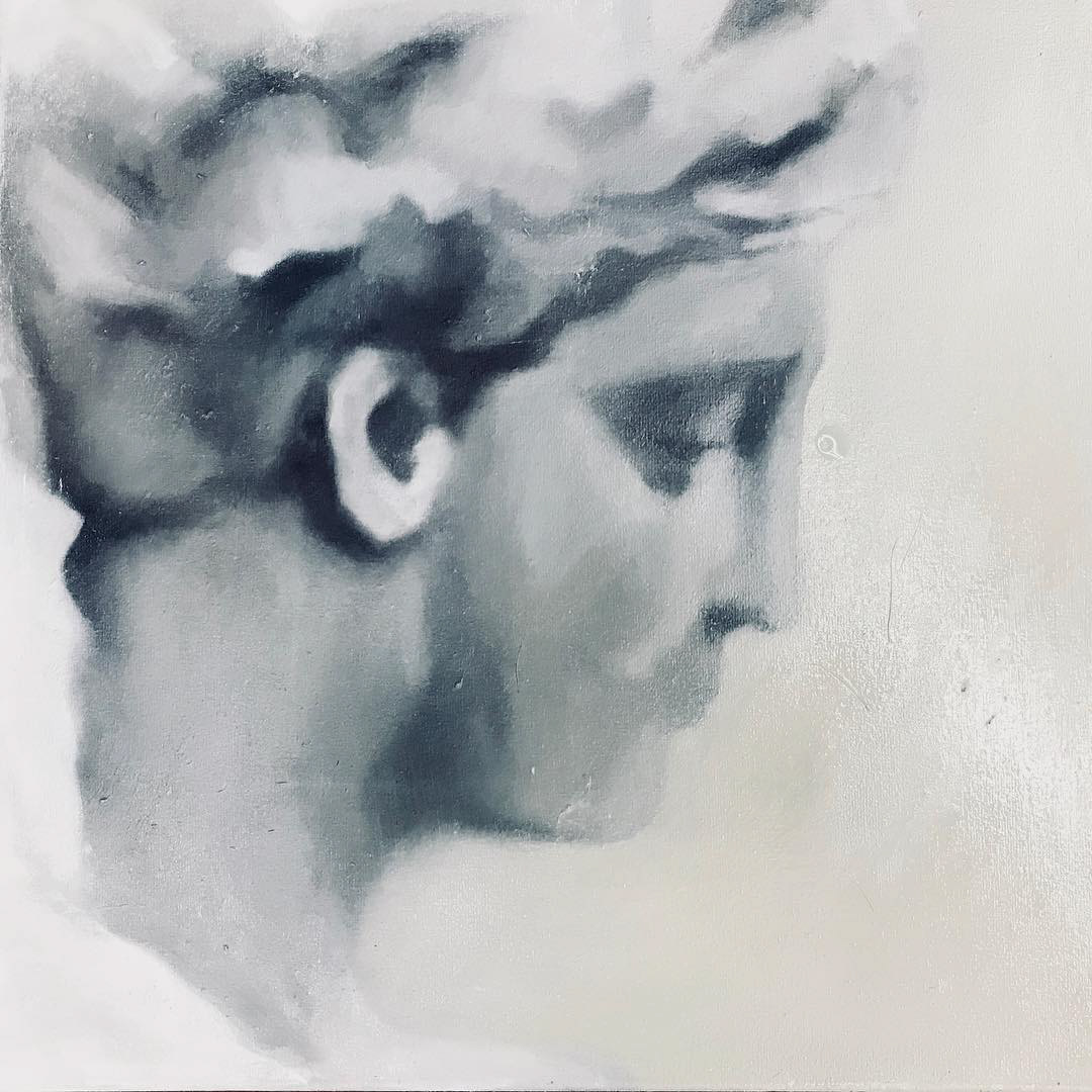 "A head for the bird" oil on canvas 50x50