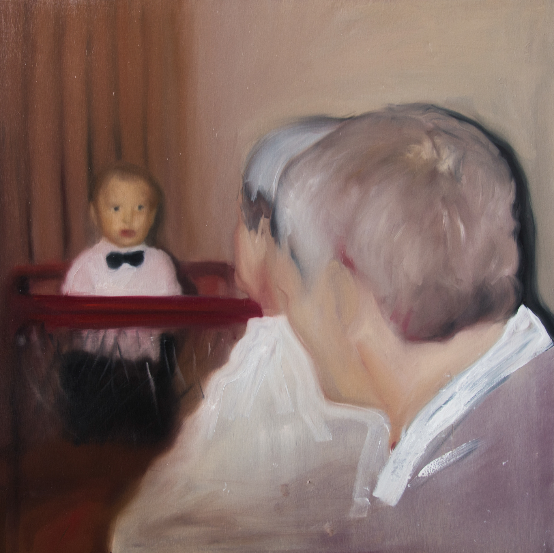 "Red box" oil on canvas 100x100
