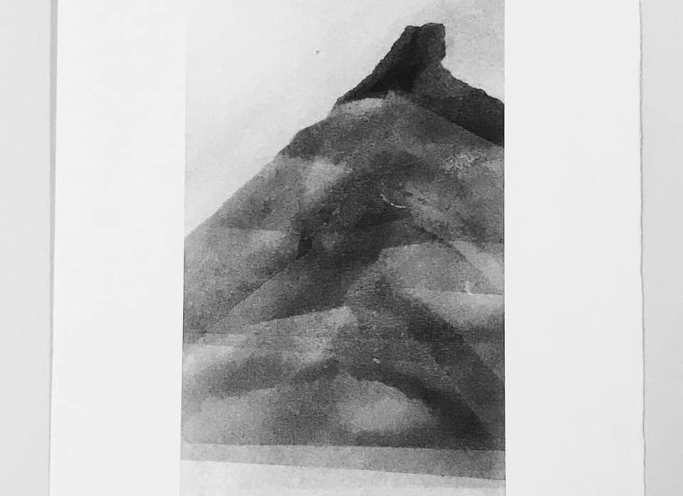 Notes from Bardenas Reales, charcoal on paper