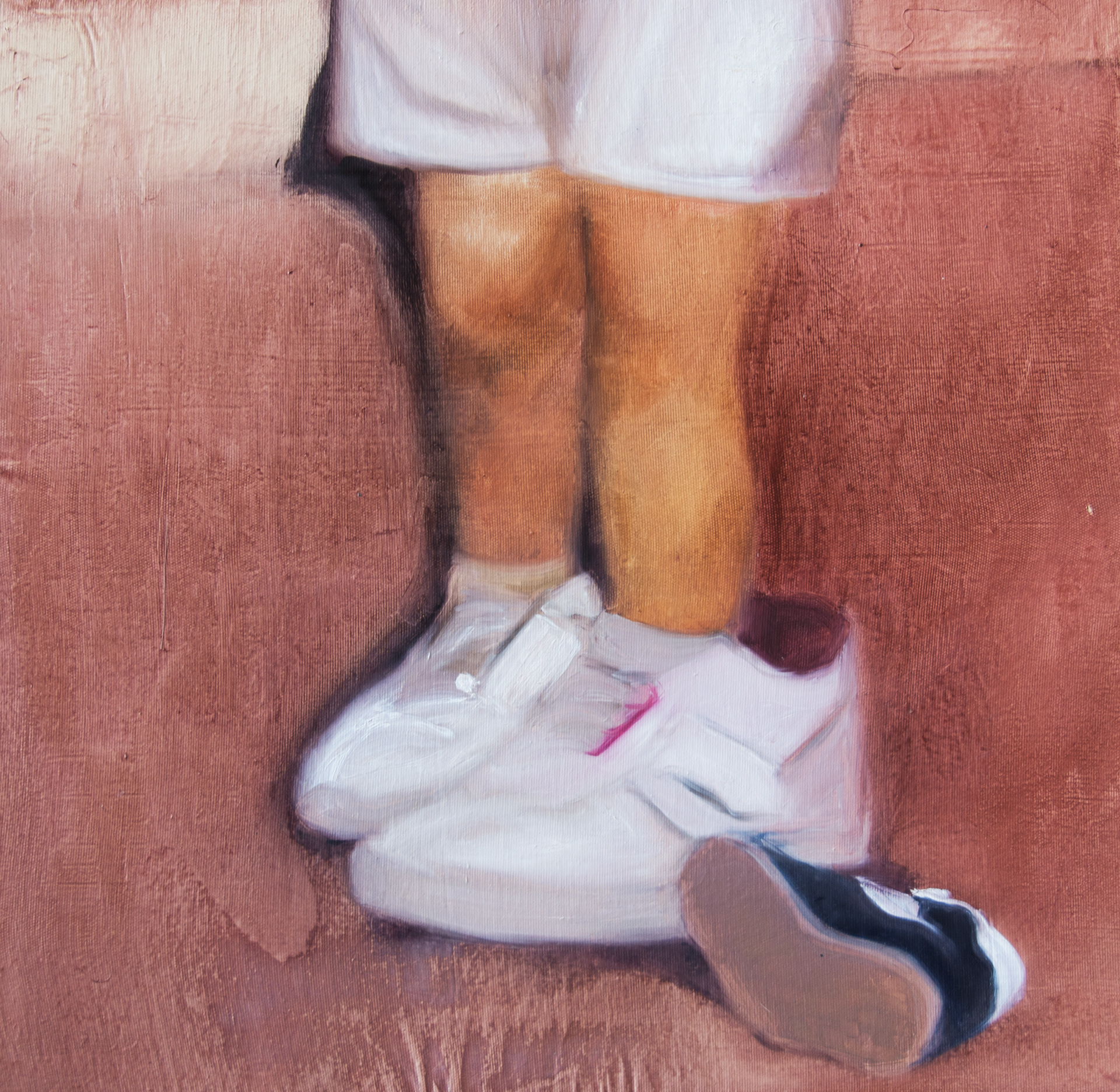 "New shoes" oil on canvas 30x30