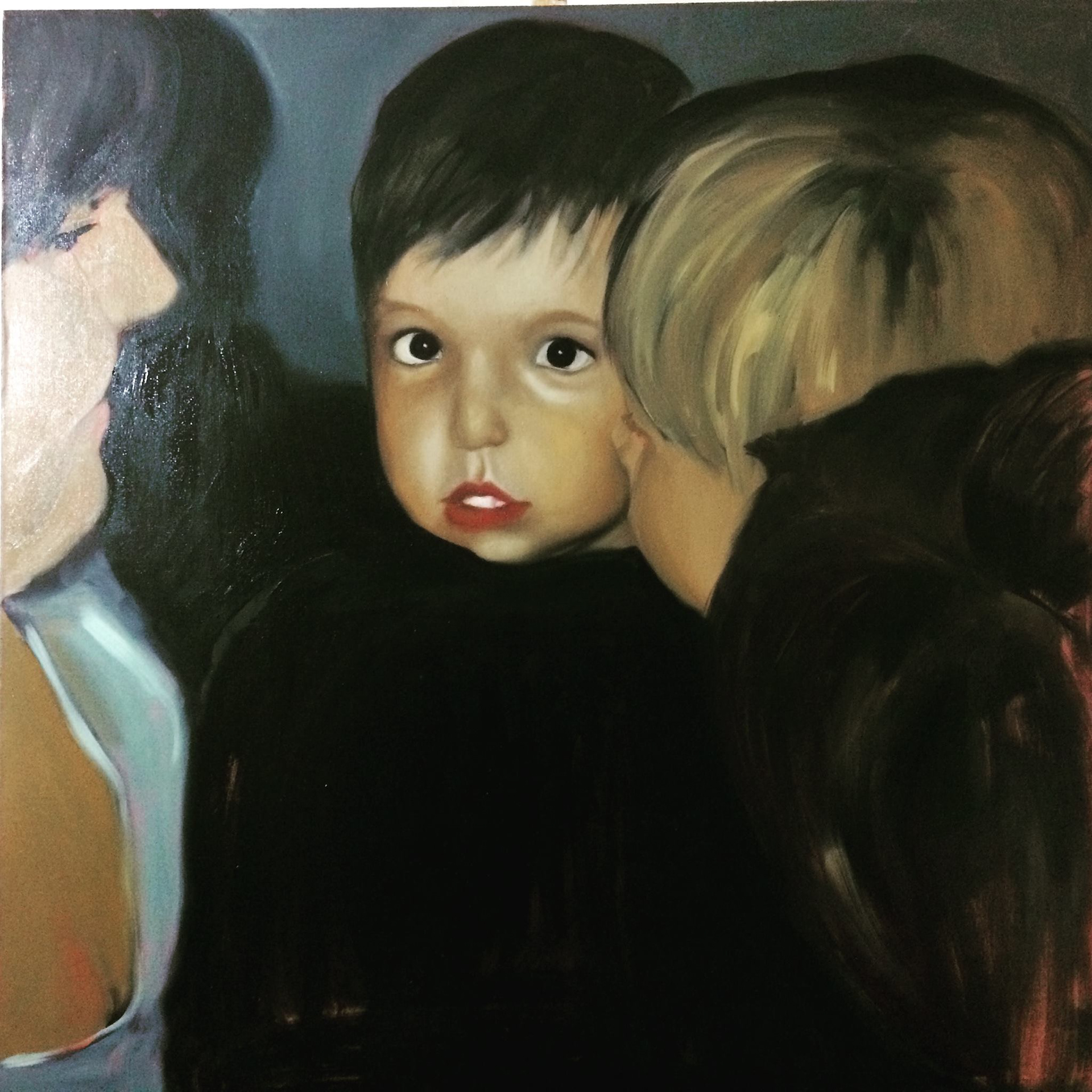 "Everyone is looking" oil on canvas 120x120