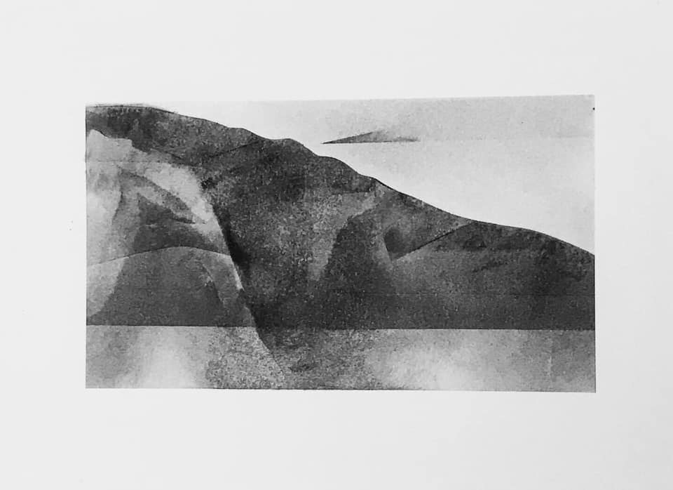 Notes from Bardenas Reales, charcoal on paper