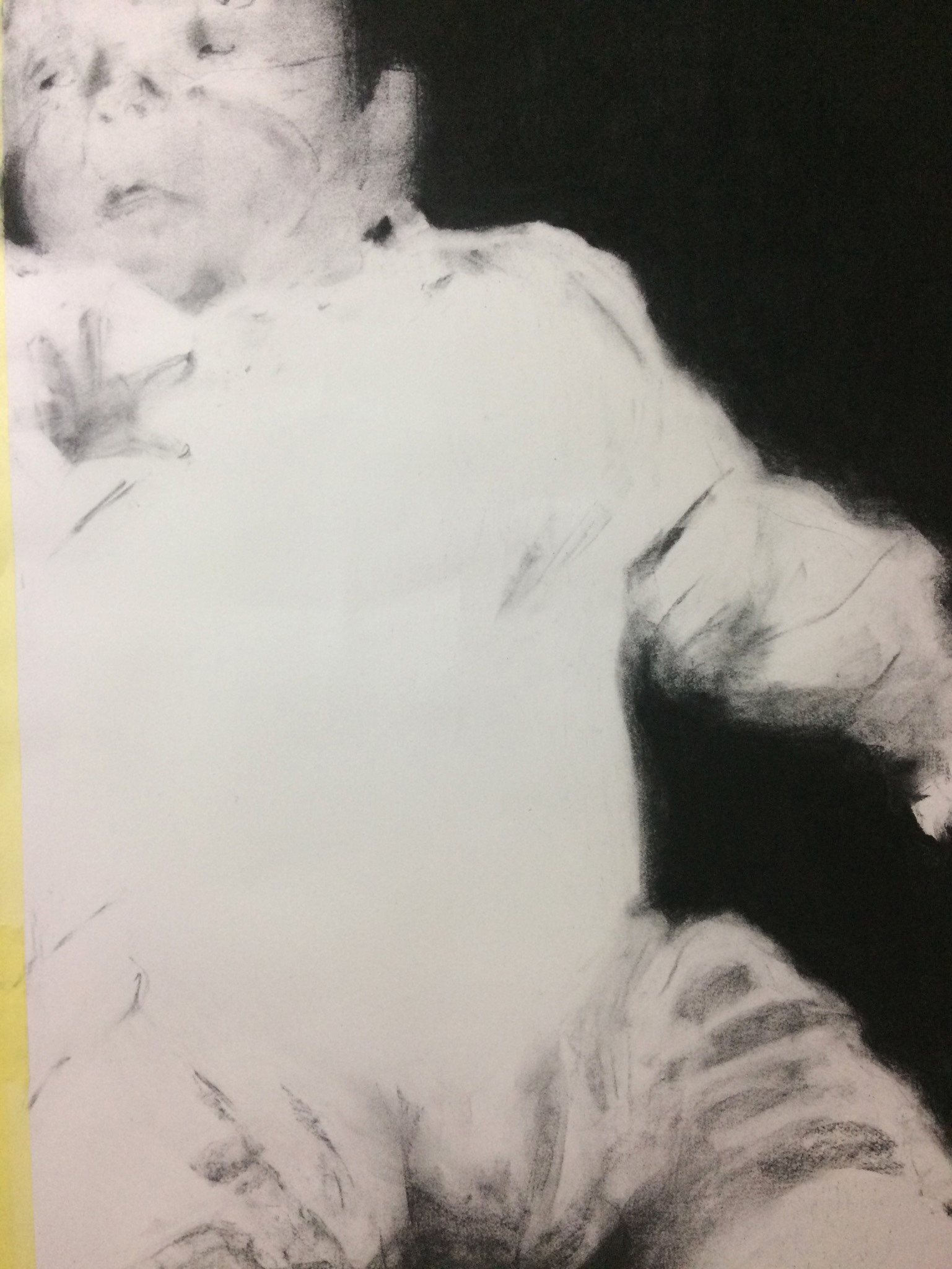"Watch out" charcoal on paper 100x70