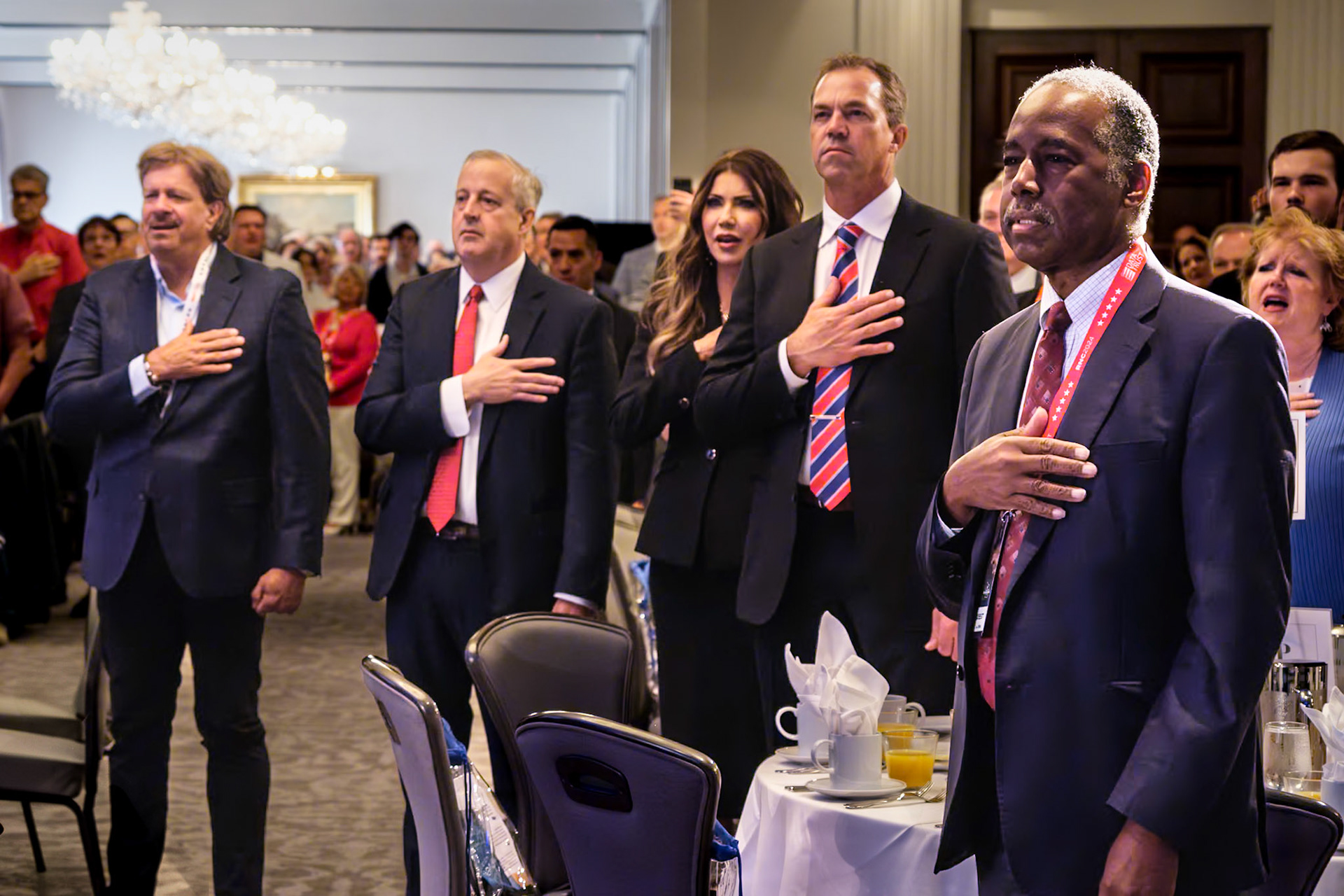 RNC Chairman Michael Whatley, Governor Kristi Noem, Ben Carson 