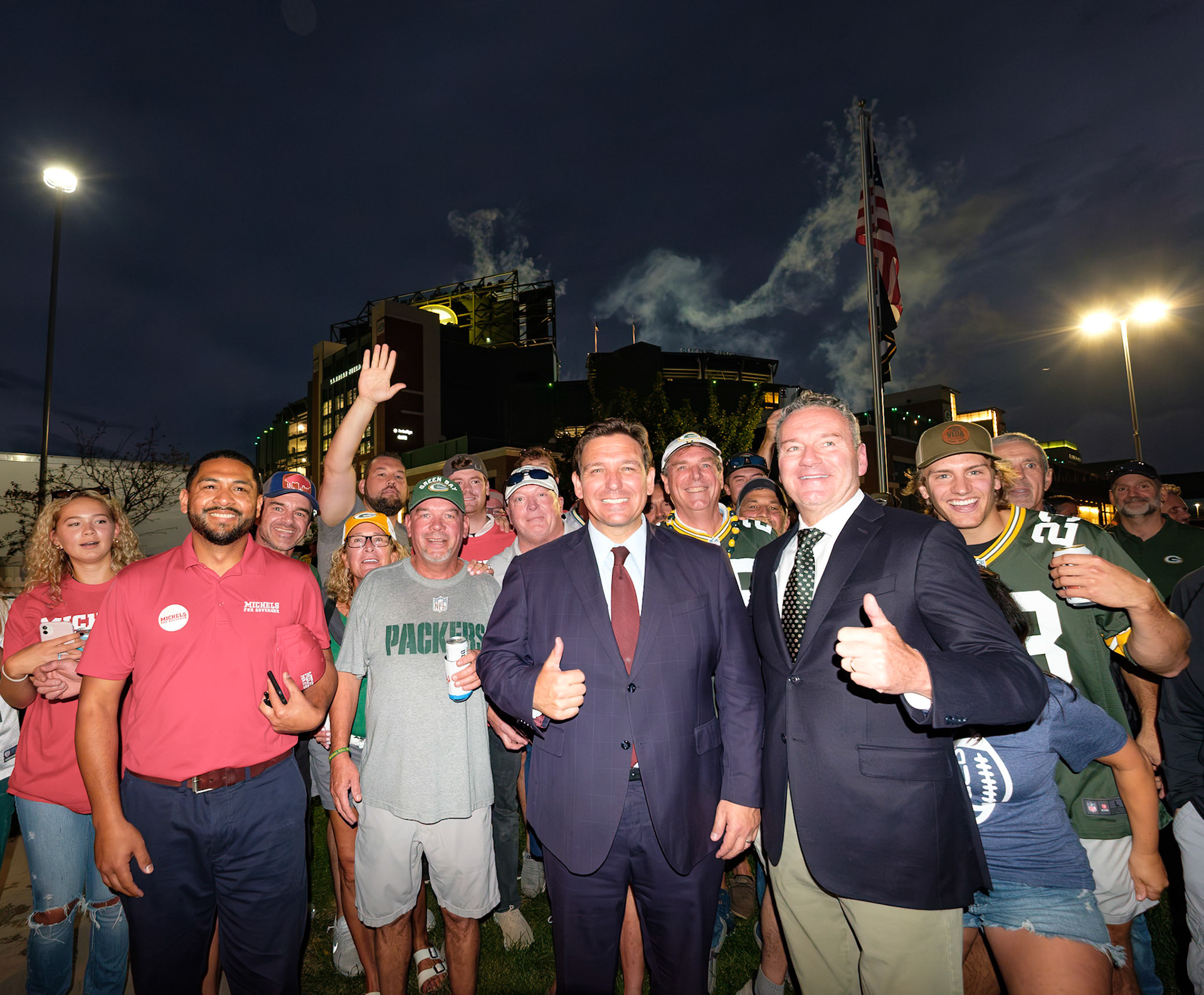 Governor Ron DeSantis at Lambeau Field