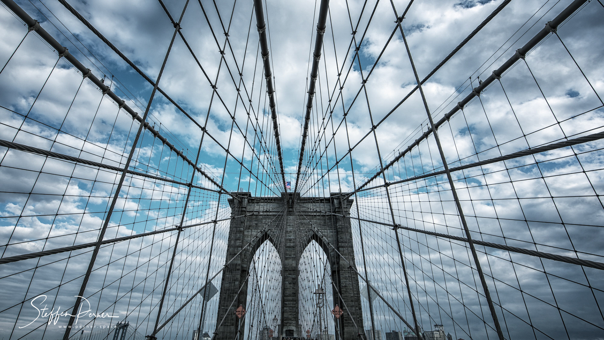 Brooklyn Bridge and Blue Sky