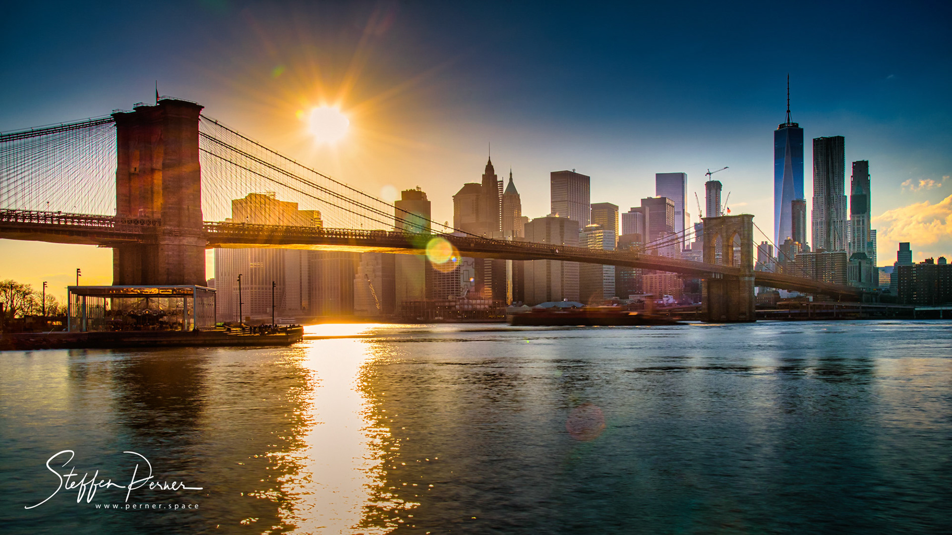 Manhattan Skyline from Brooklyn, New York,