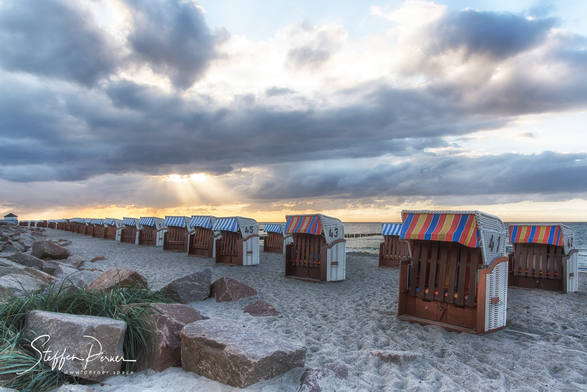 Beach chairs, Kühlungsborn, Germany