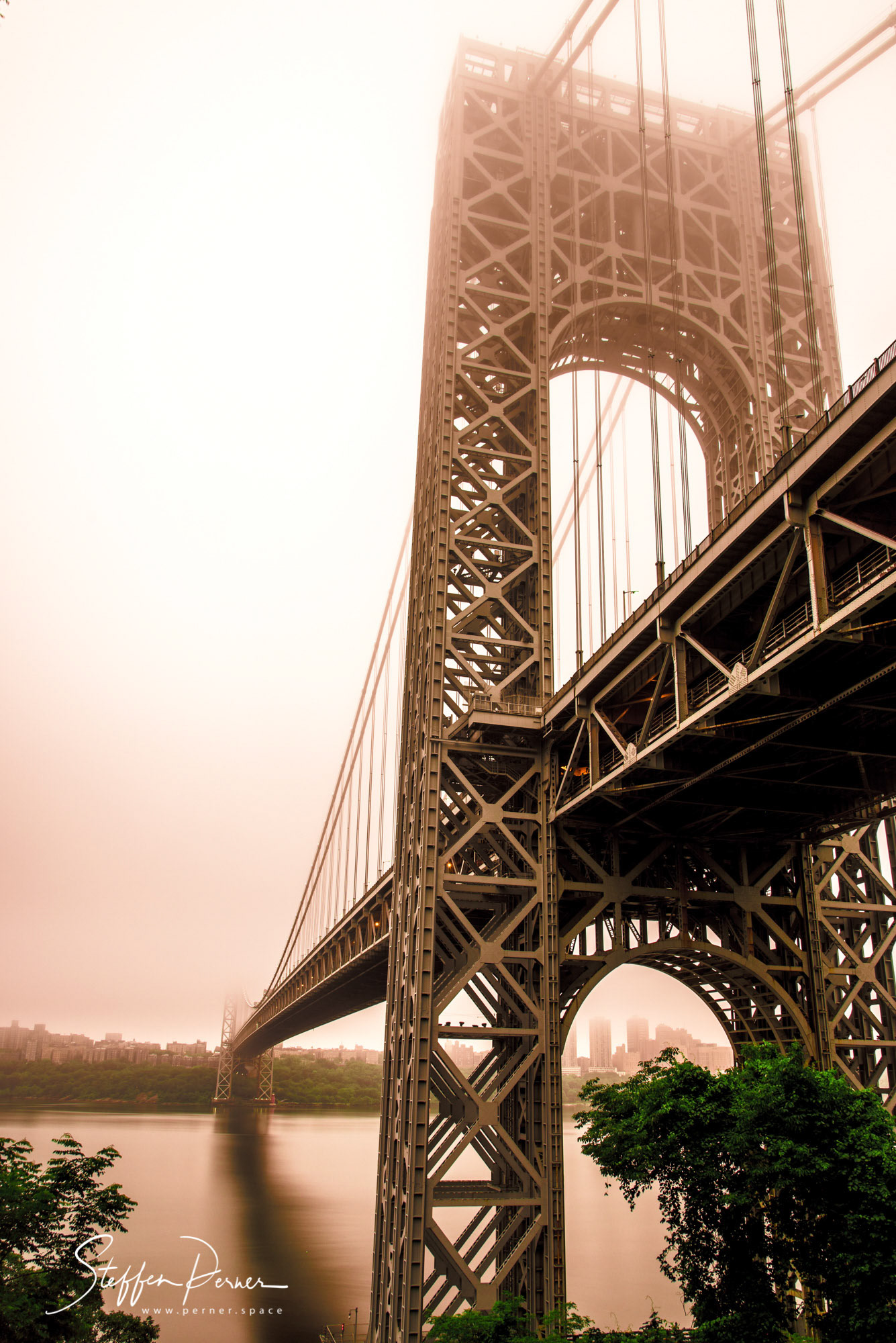 George Washington Bridge in Fog