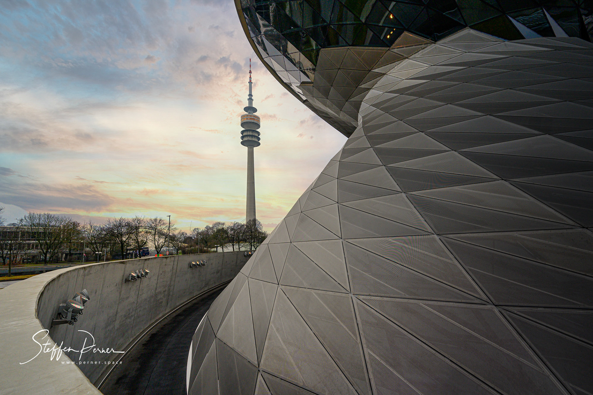 Olympic Tower and BMW Welt, Munich, Germany,