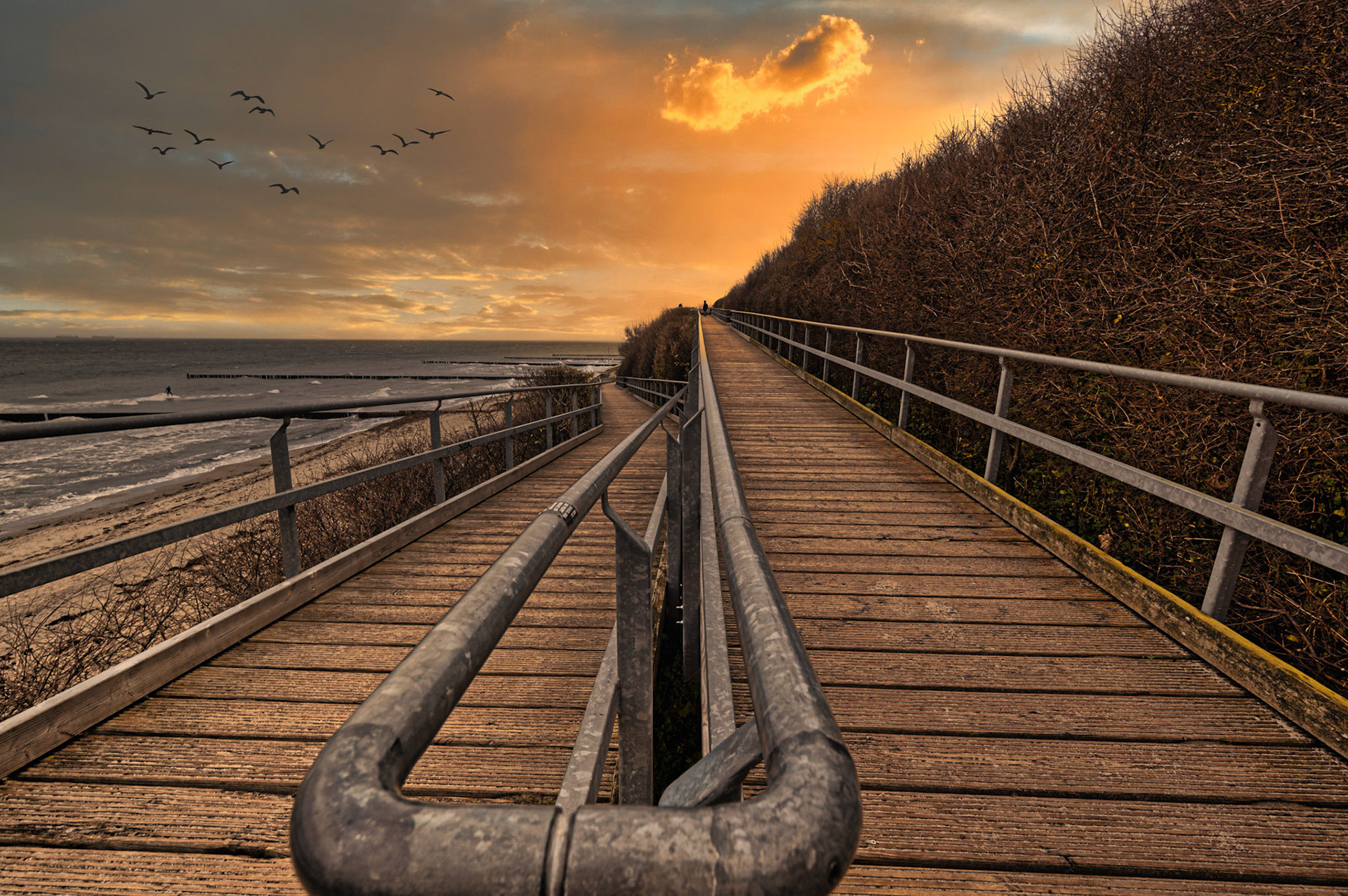 Baltic Sea footbridge