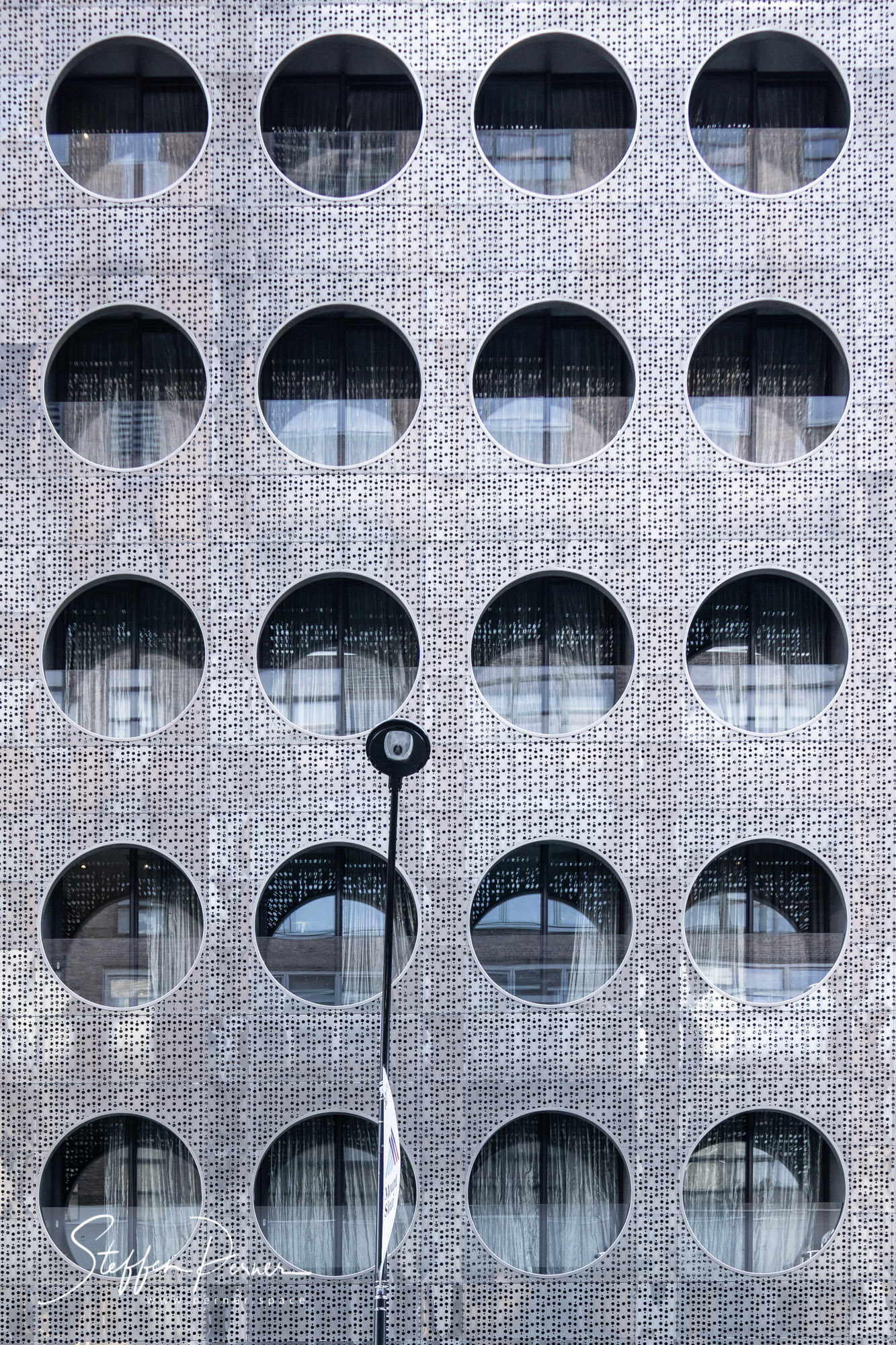 Round windows at a building in NY