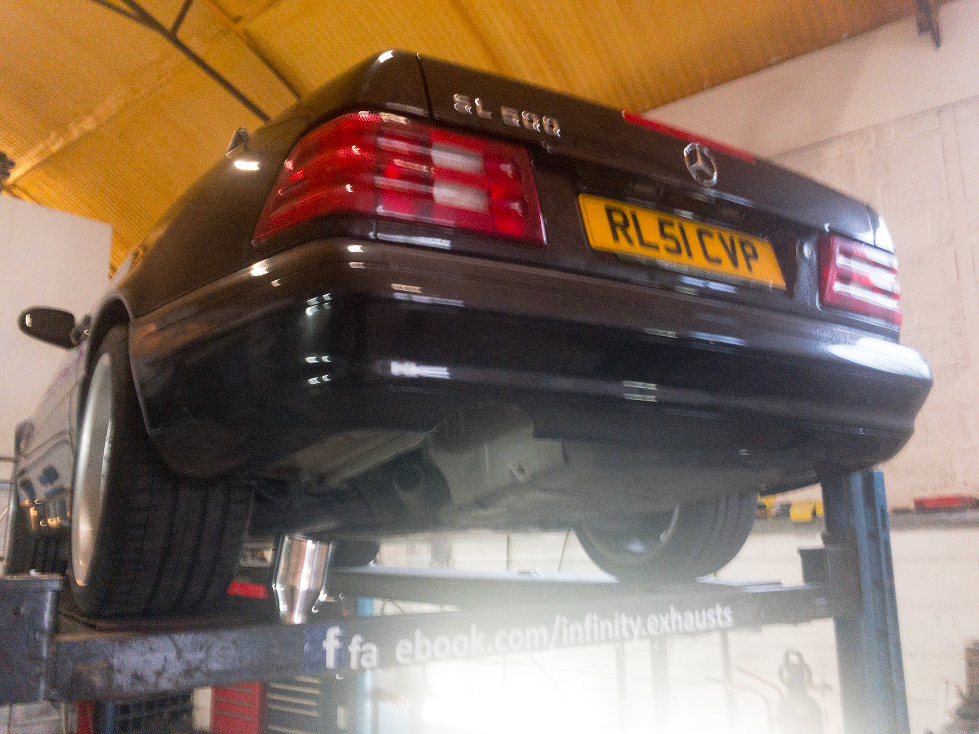 Sep 23rd - Custom exhaust for the Merc