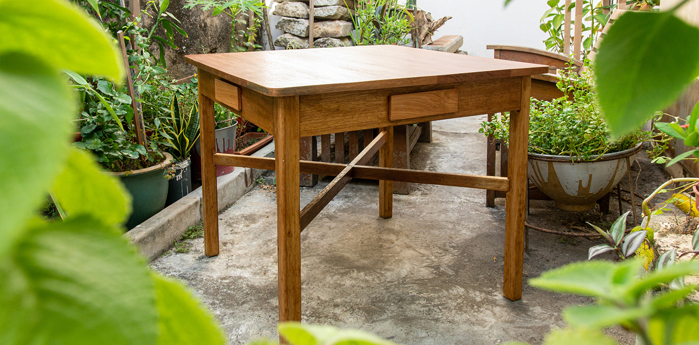 refurbished restoration custom wooden furniture mahjong table