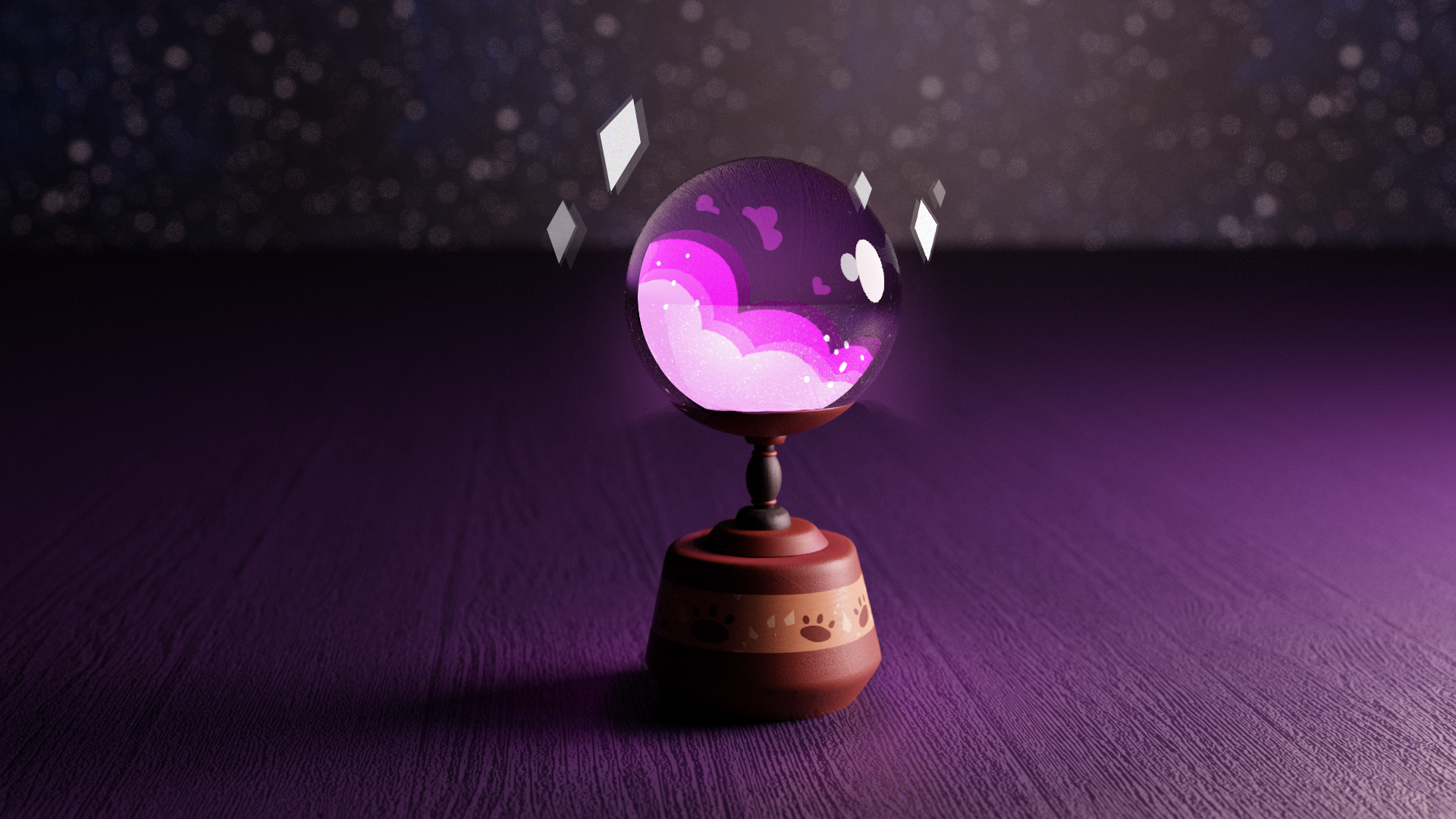 Final Render done on Blender, and then edited in Photoshop to include effects. Responsible for all except wood and metal textures and HDRI.