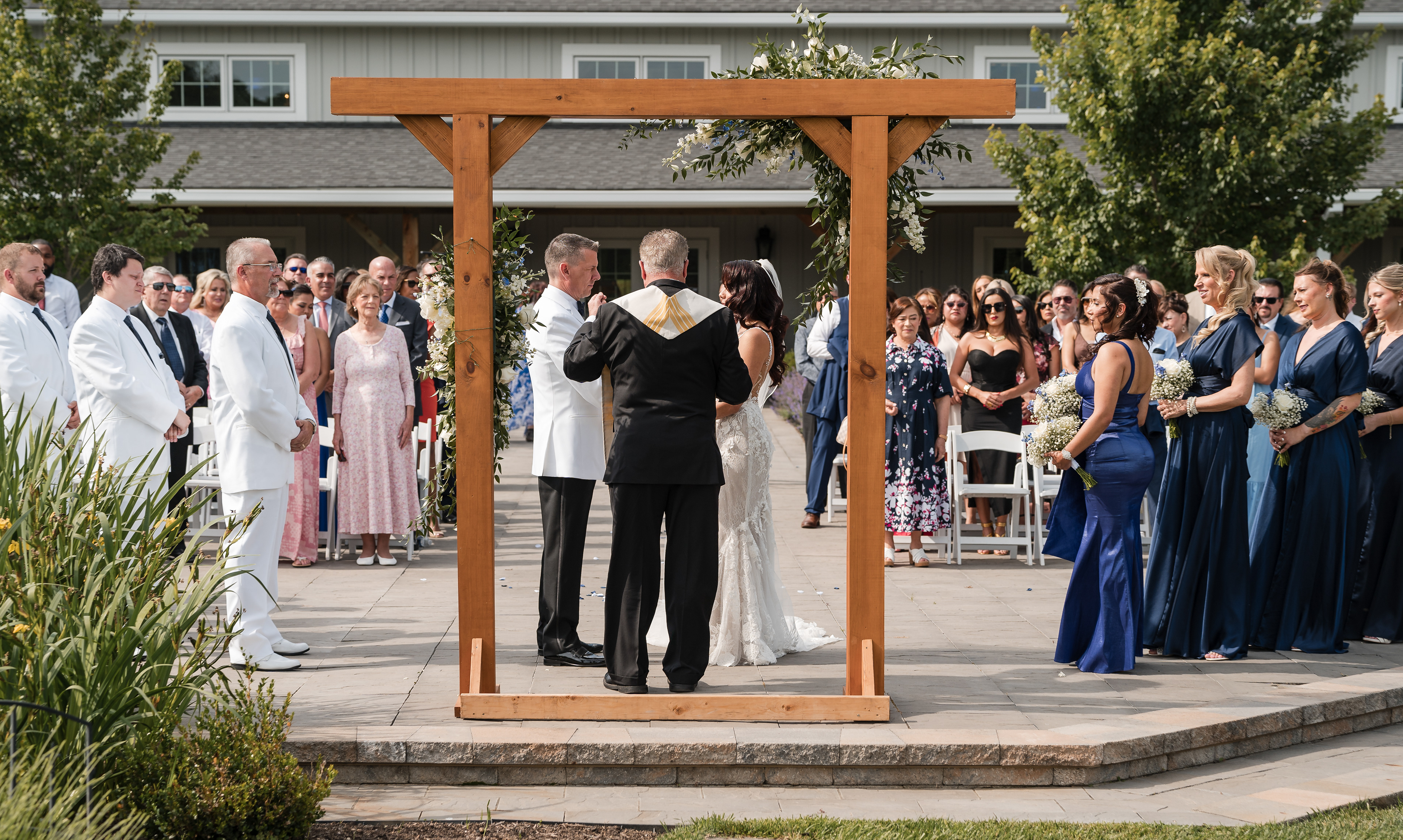 Ceremony in Virginia County Barn
