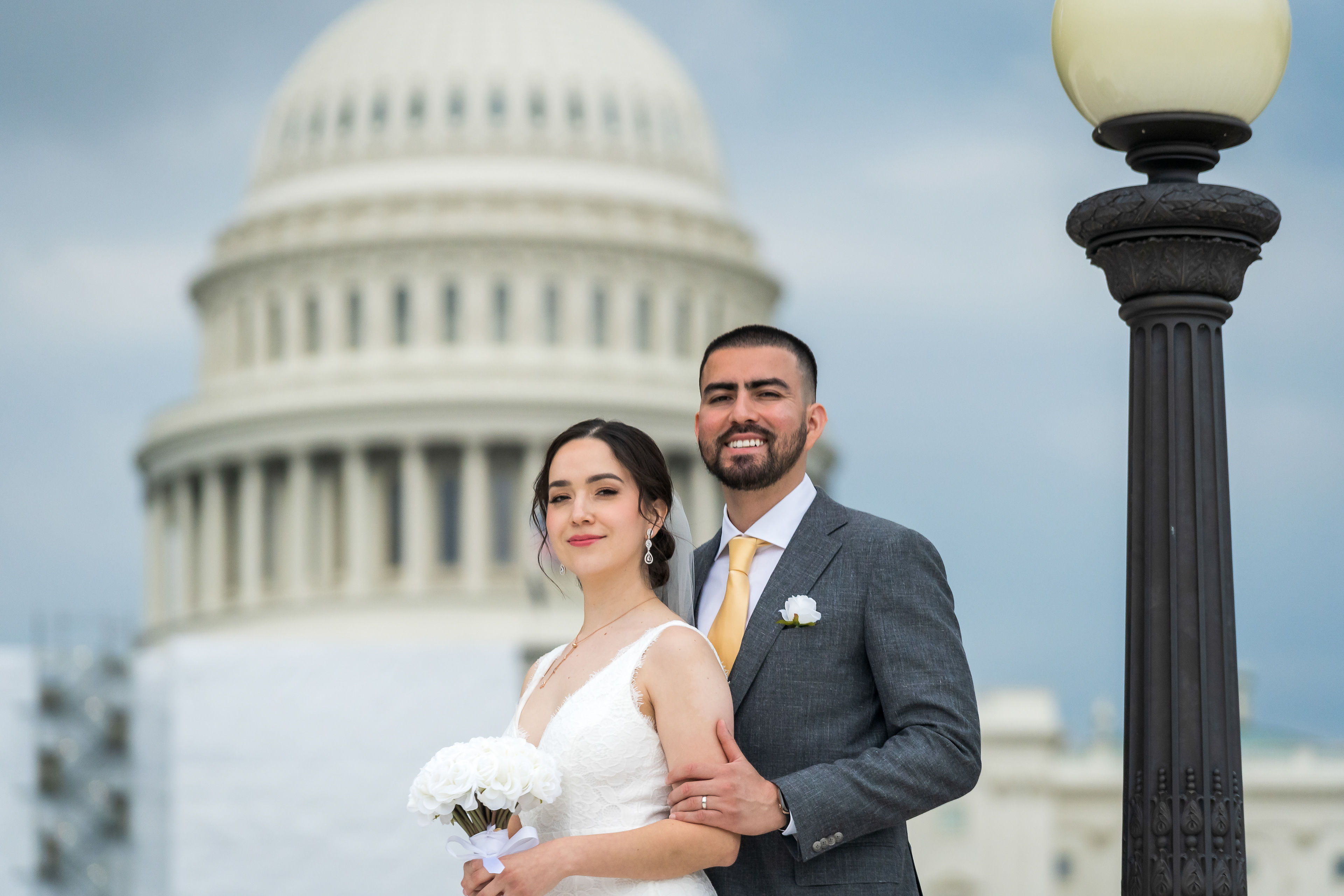 Bridal portrait at the U.S. Capitol Building