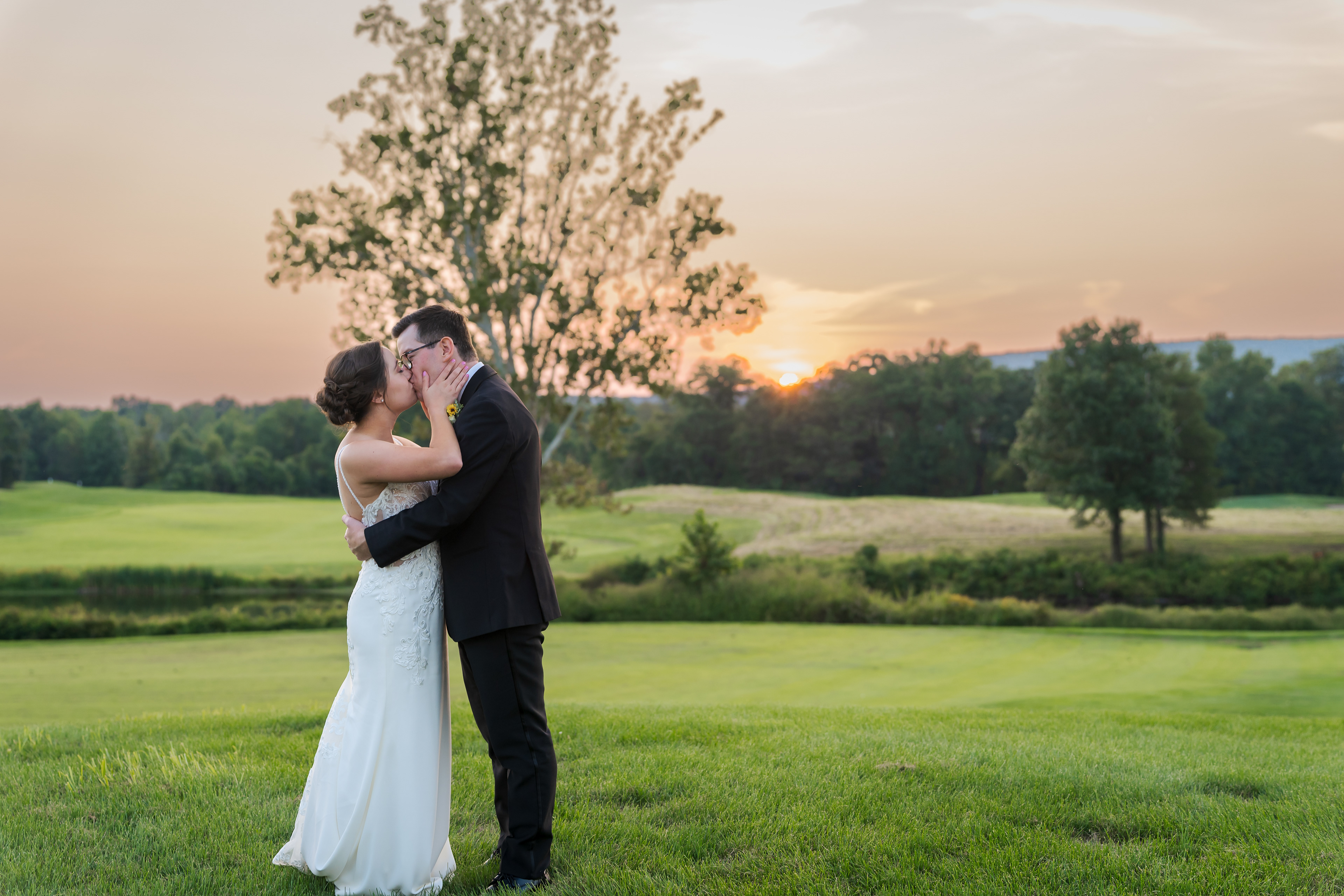Virginia sunset bridal potrait