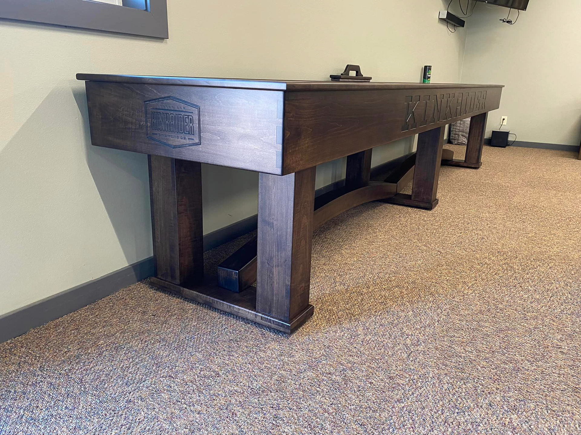 Shuffleboard design for Kinkaider Brewing Co. Bed & Beer Guest House