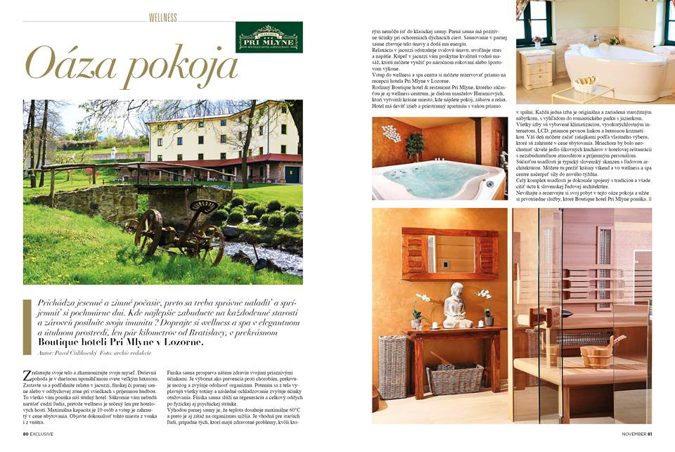 PR for the opening of a new hotel in the lifestyle magazine Exclusive