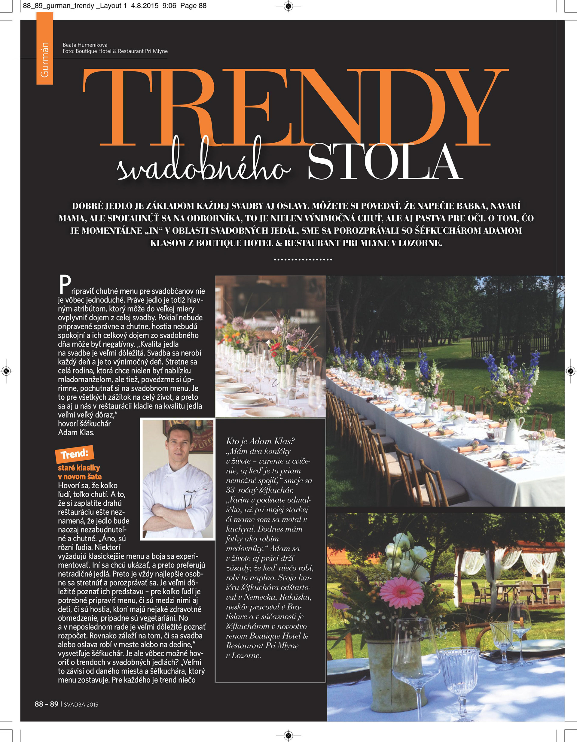 PR for the new wedding venue in the Wedding magazine