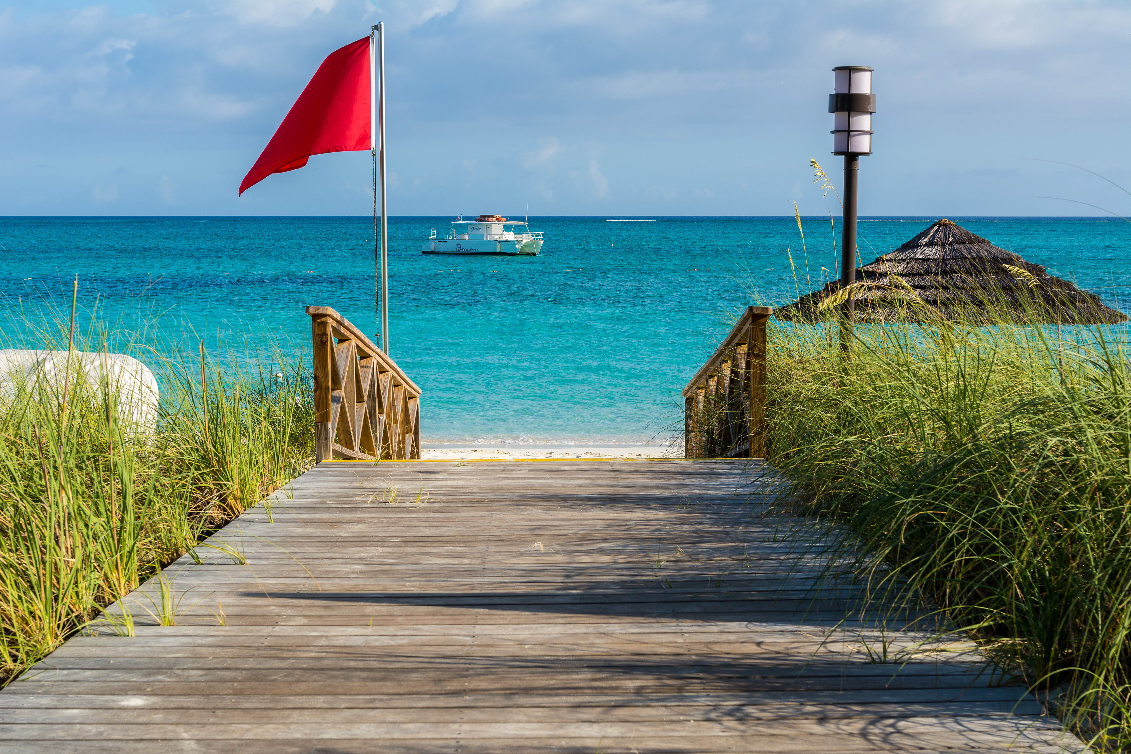 Red Flag Morning. Turks and Caicos