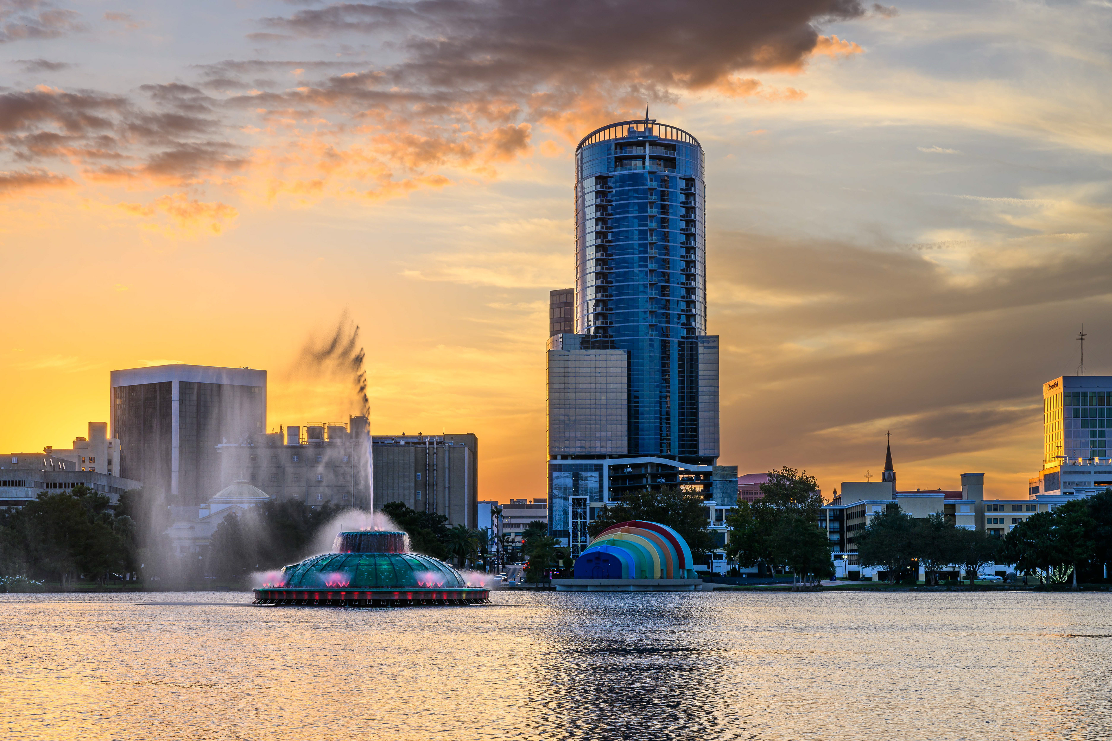Golden Hour at Lake Eola. Orlando