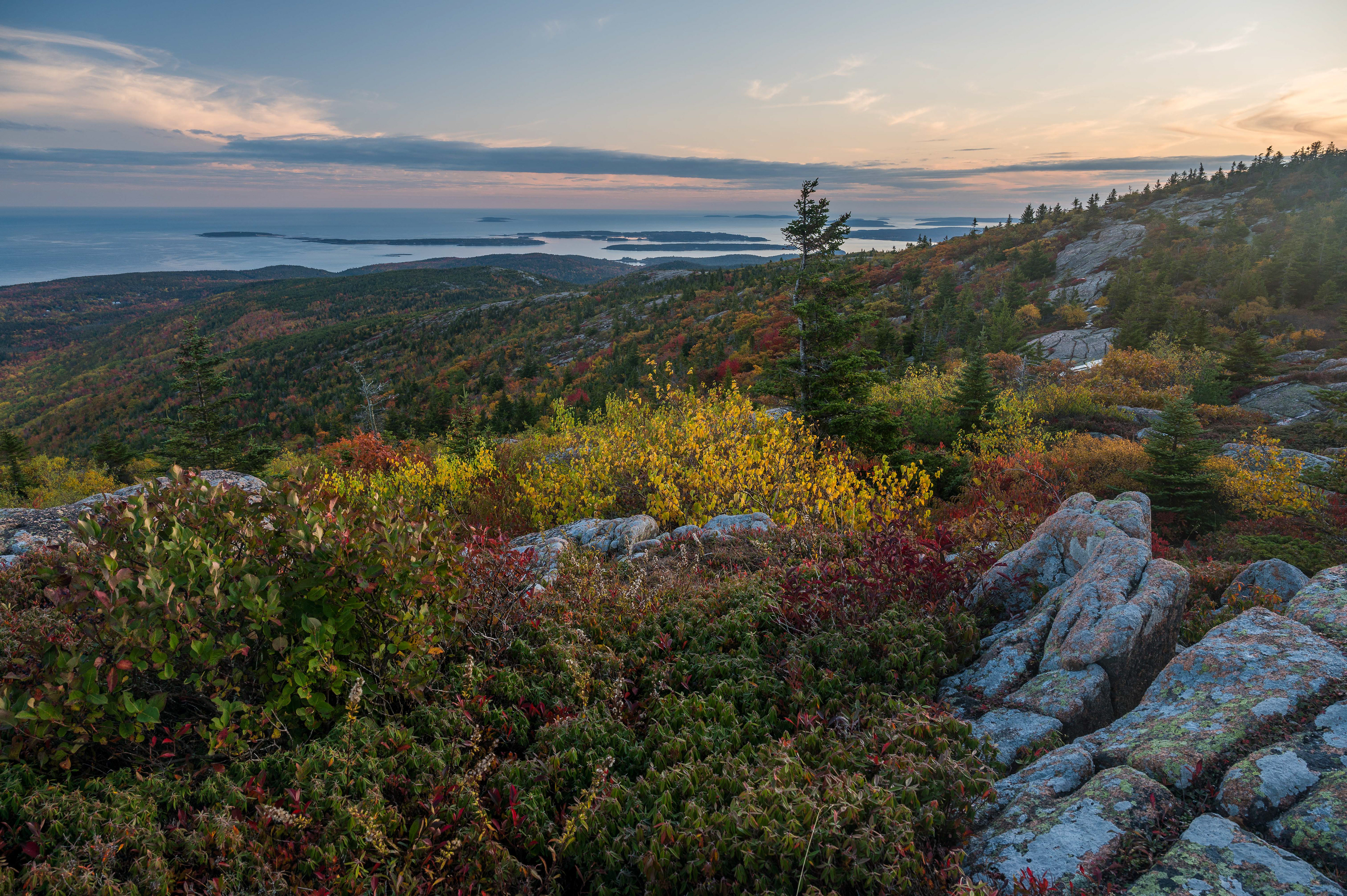 Sunset at Cadillac Mountain. Acadia National Park