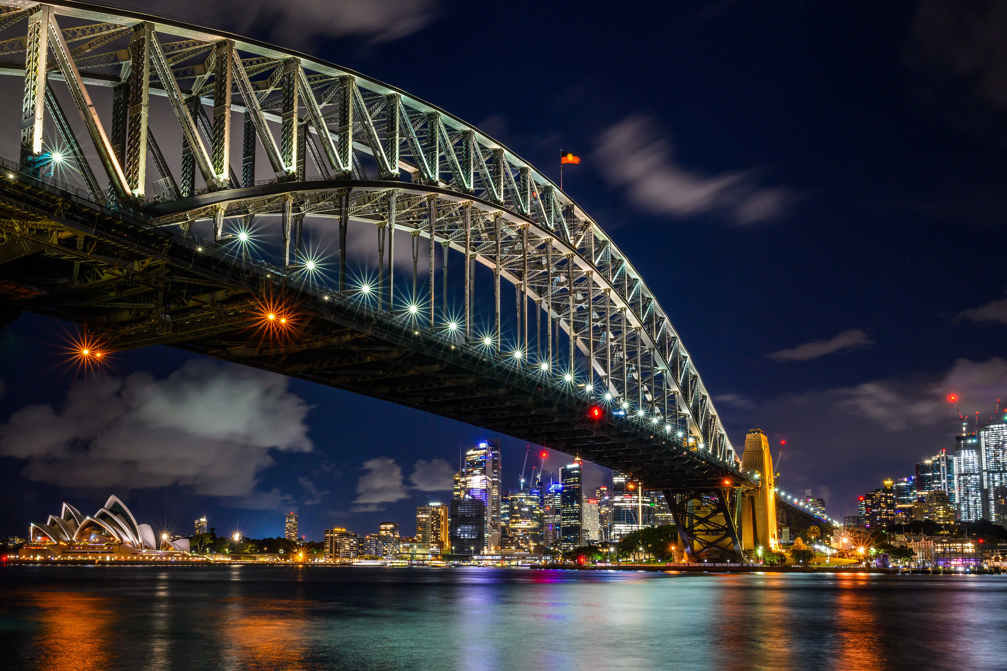 Harbor Bridge and Opera House. Sydney, Australia