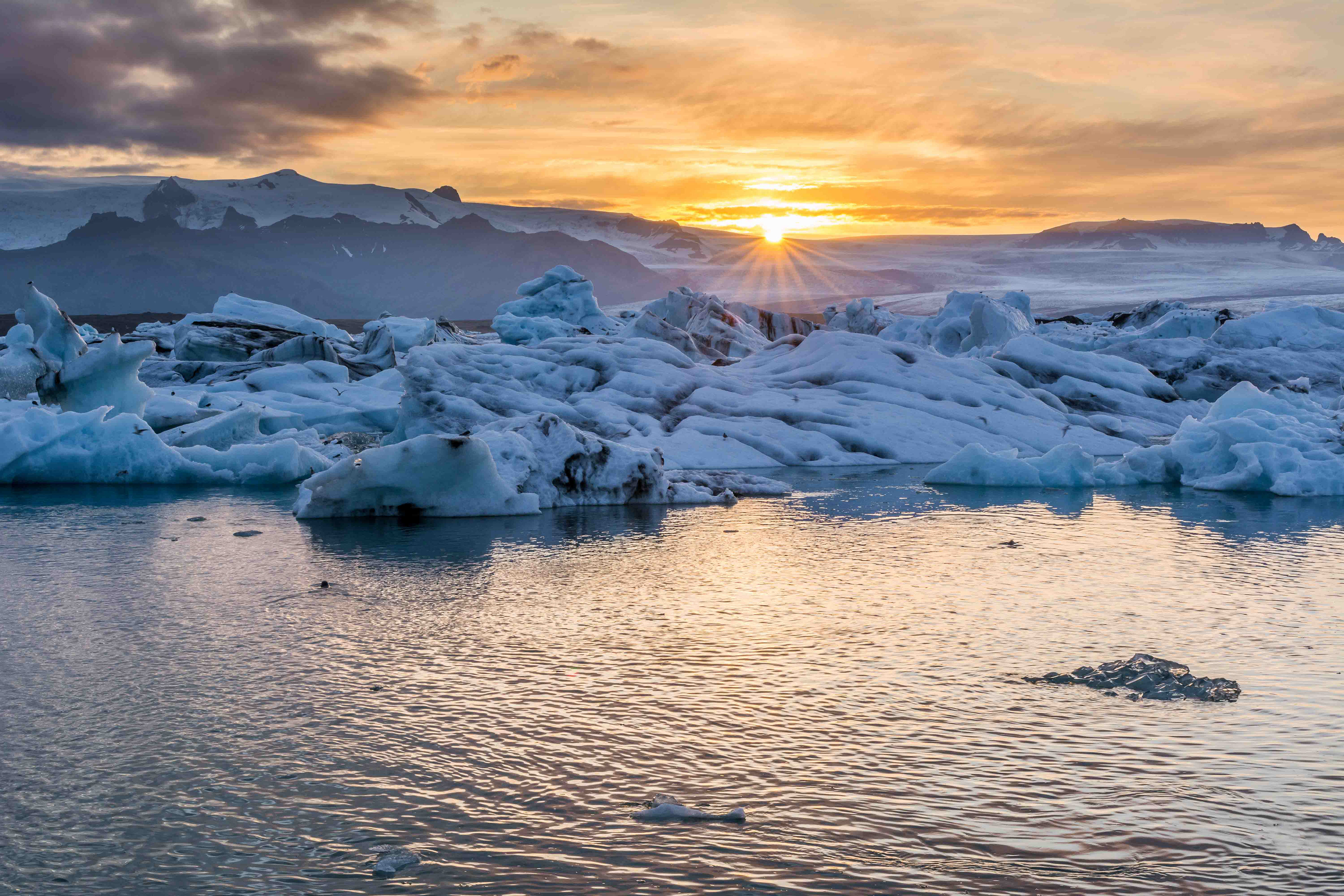 Jökulsárlón Sunset. Iceland