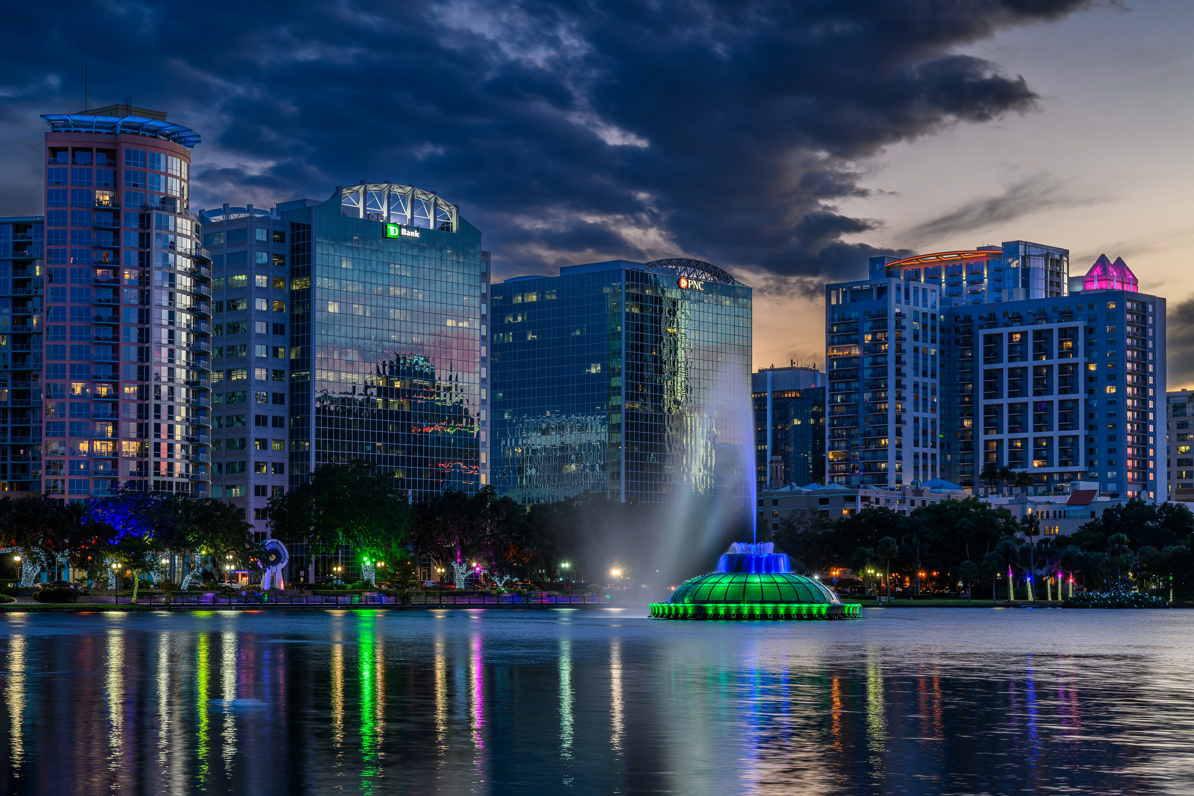 Lake Eola at Dusk. Orlando