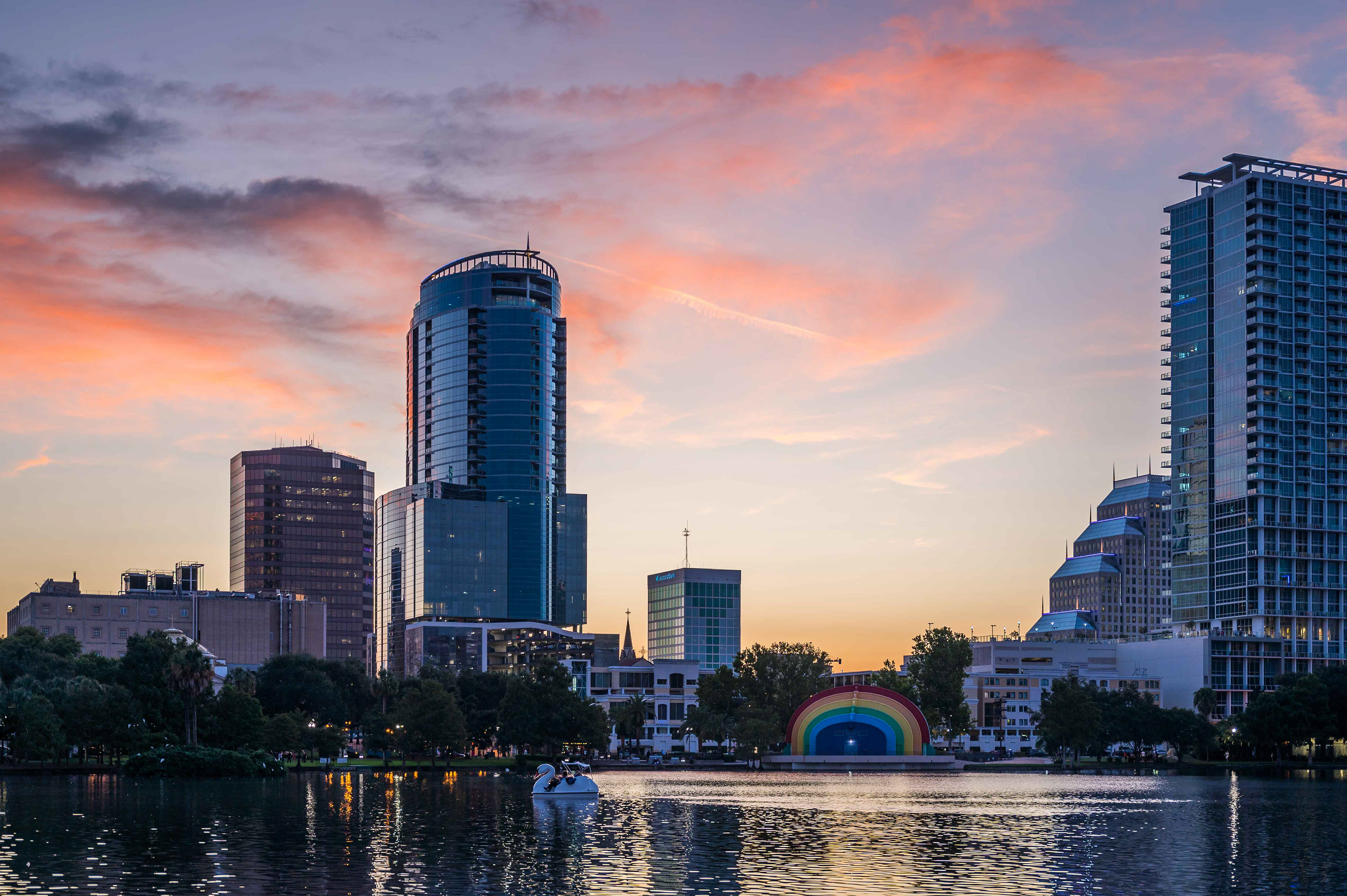 Sunset at Lake Eola. Florida