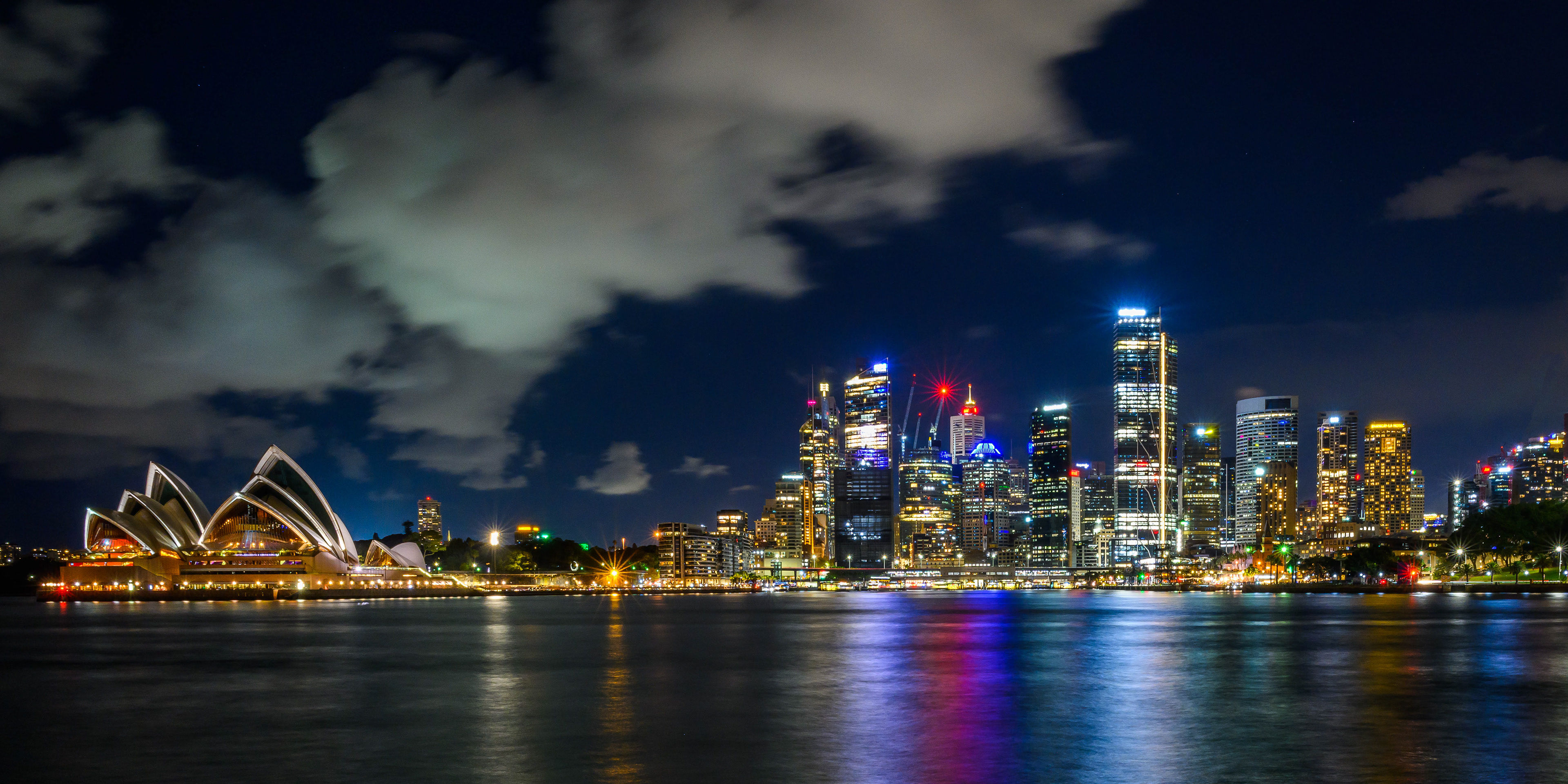 Sydney Harbor at Night. Sydney, Australia