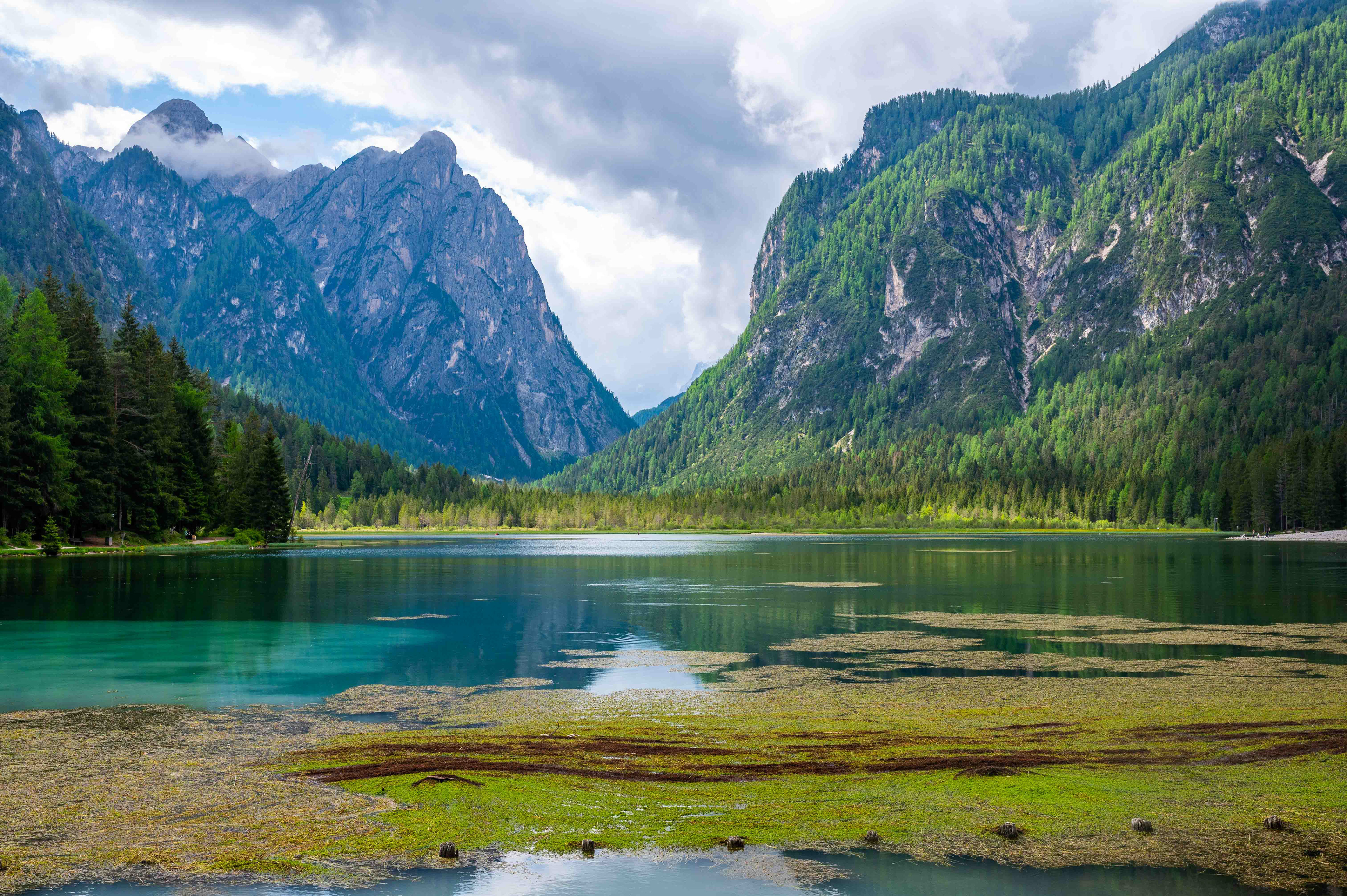 Lago di Dobbiaco. Dolomites, Italy