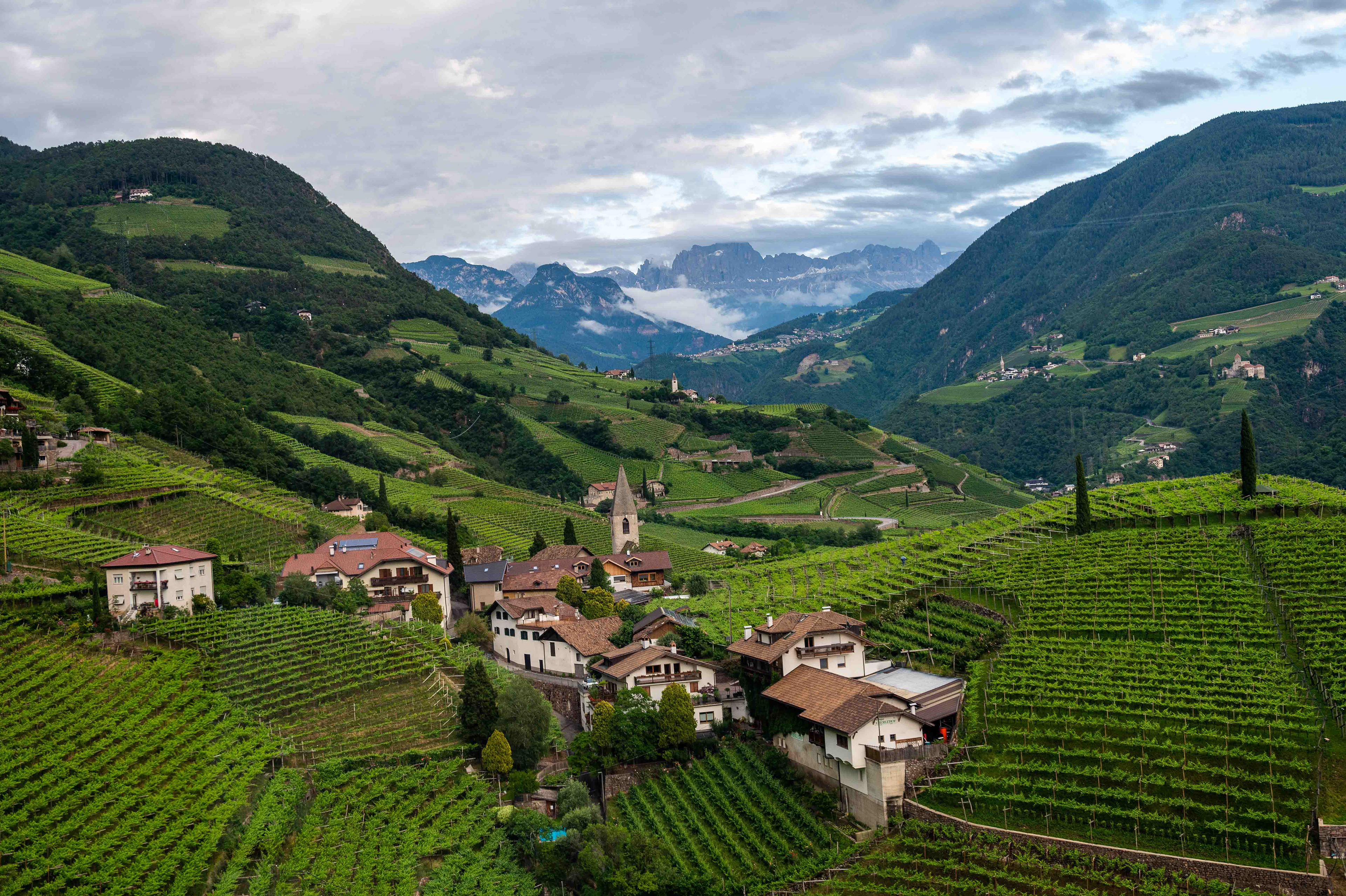 Floating over the Dolomites. Italy