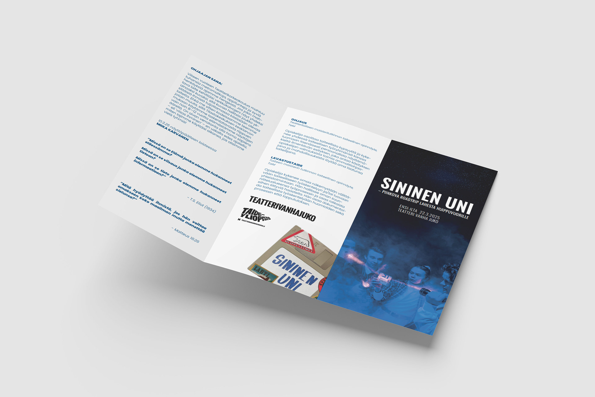 Sininen uni, käsiohjelma 2025