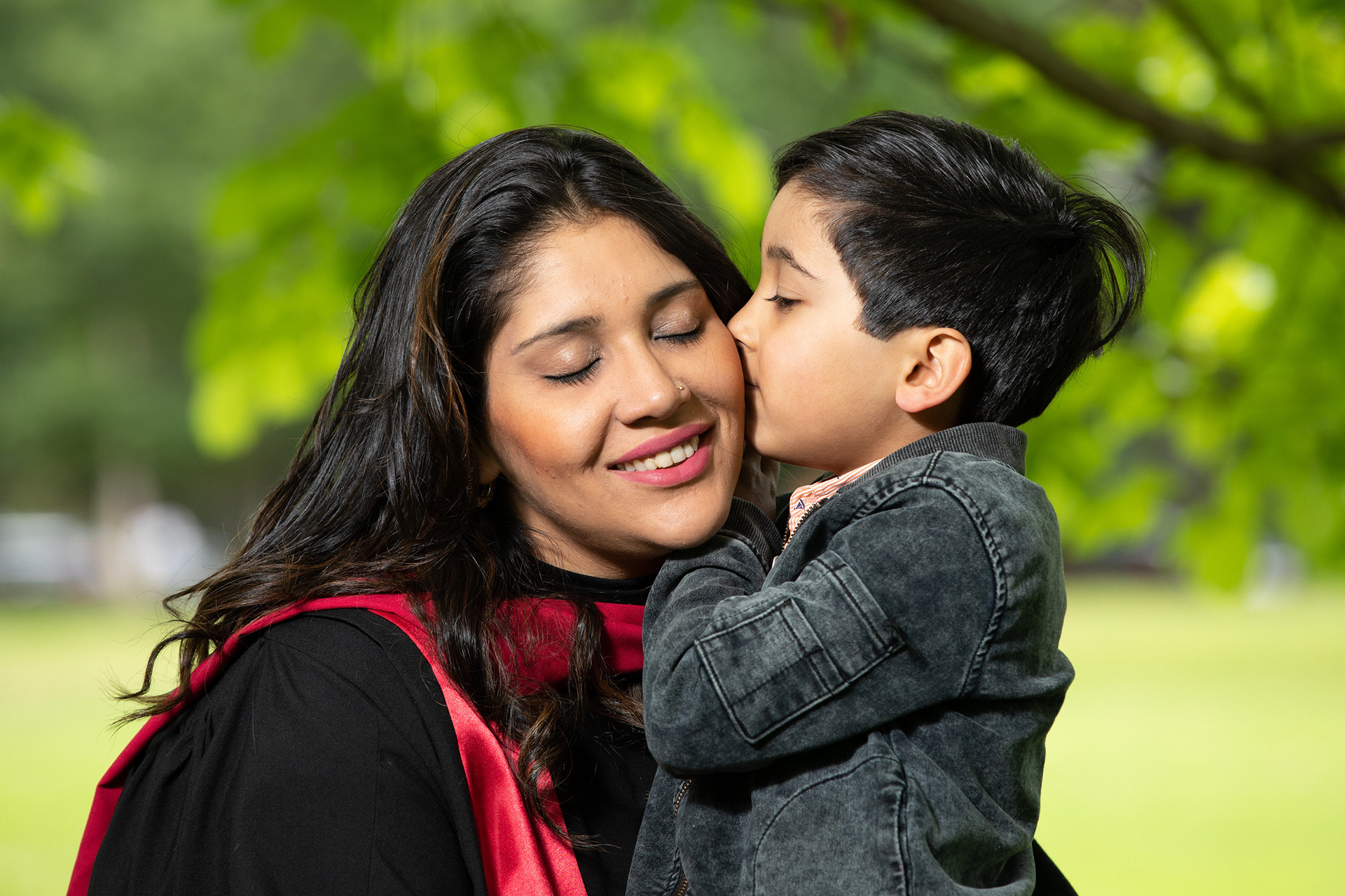 Close-up portrait of a couple outdoors