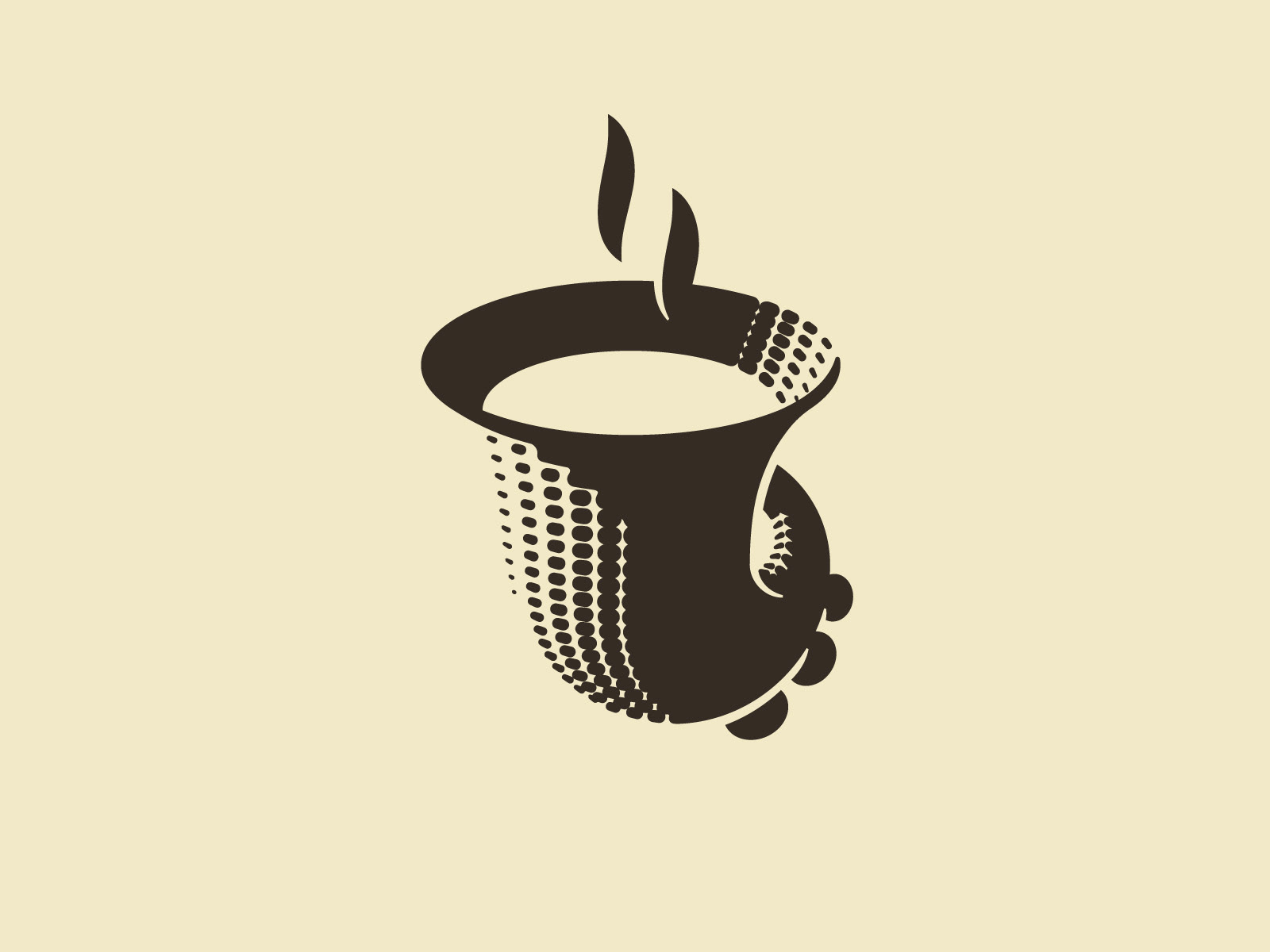 Saxophone and cup logo